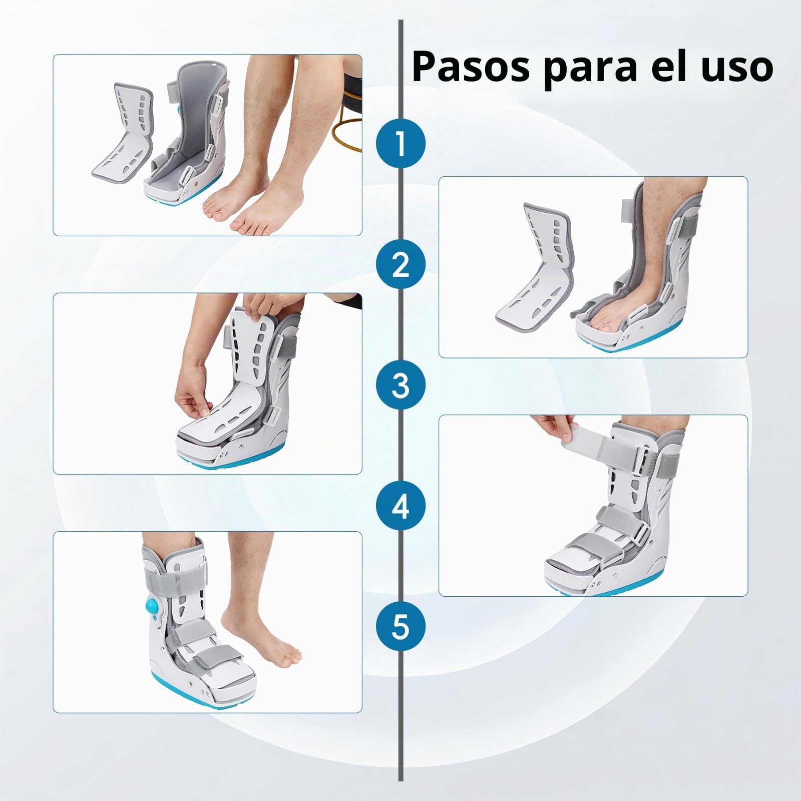 Walker Bota de fractura inflable para cirugía del tendón de Aquiles, esguinces de tobillo, pie roto (S)