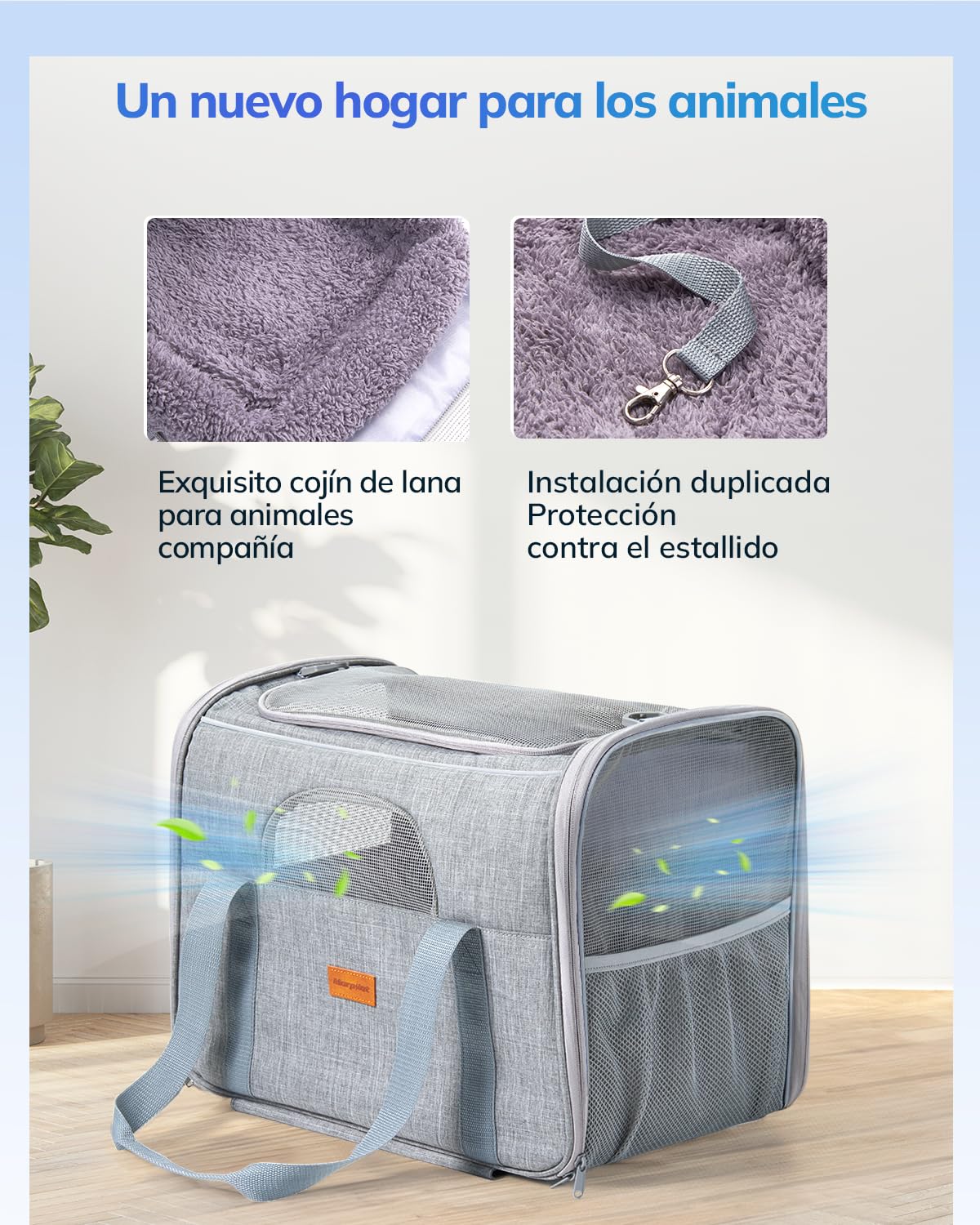 Morpilot Transportin Gatos Perros con Ruedas y Varilla Telescópica Bolsa Transporte de Viaje para Gatos Perro Plegable Carro con Ruedas Extraíbles