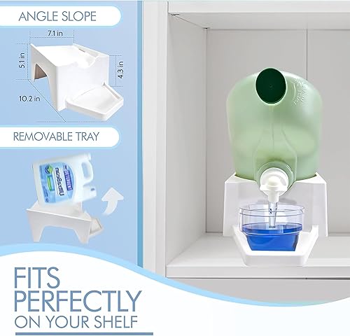 Skywin Organizador de detergente para ropa sucia con bandeja, paquete de 2 bandejas de almacenamiento para jabón para organización de la lavandería