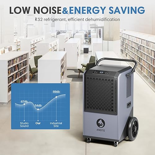 Miniatura 12 de Deshumidificador comercial de 305 pintas con bomba para sitios industriales, 9000 pies cuadrados de gran tamaño, deshumidificadores de grado