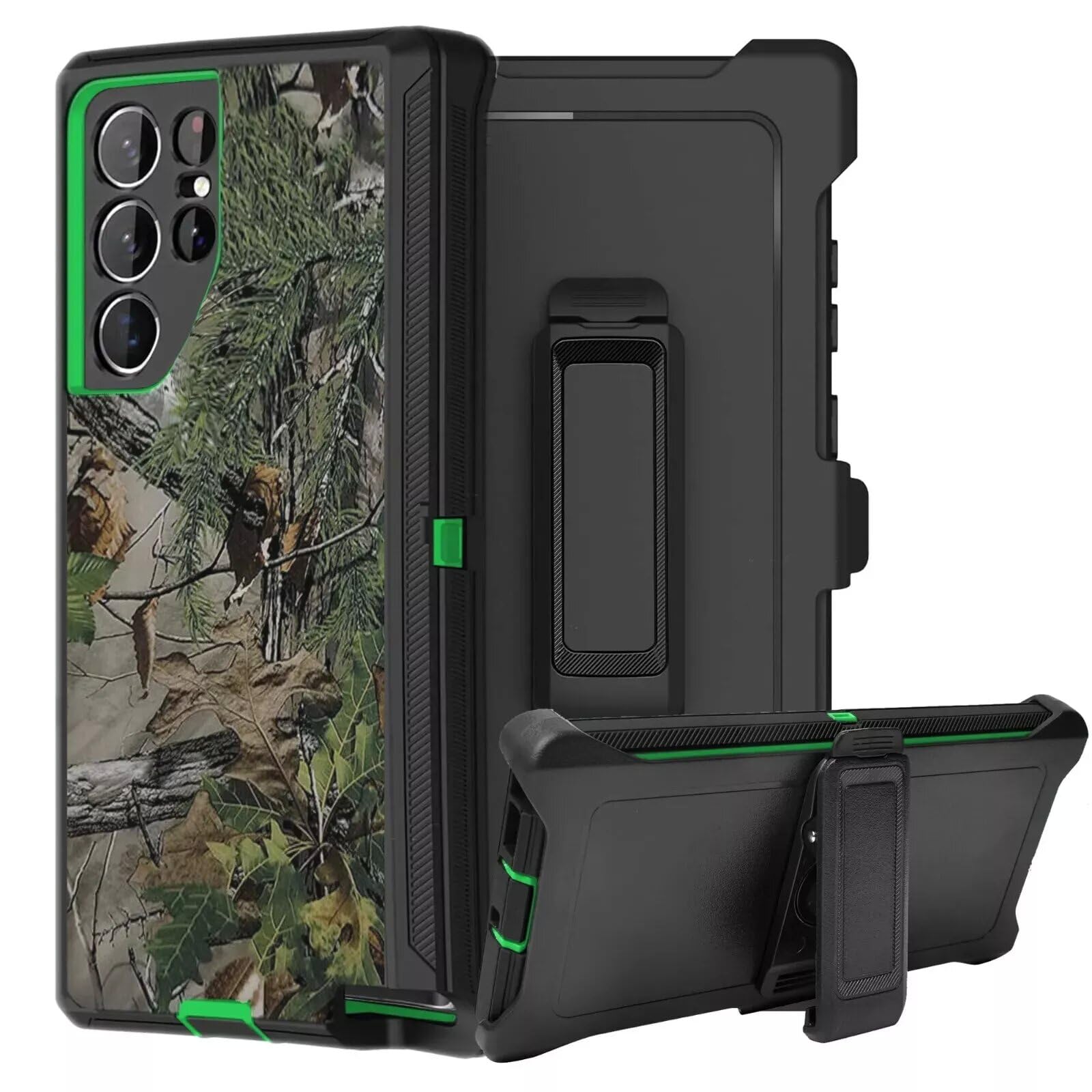 Fastsun Galaxy S24 Ultra Defender Case, Camo Designed Protective Defender Shockproof Hybrid Case Dual Layer Design Hard Cover Compatible with Samsung