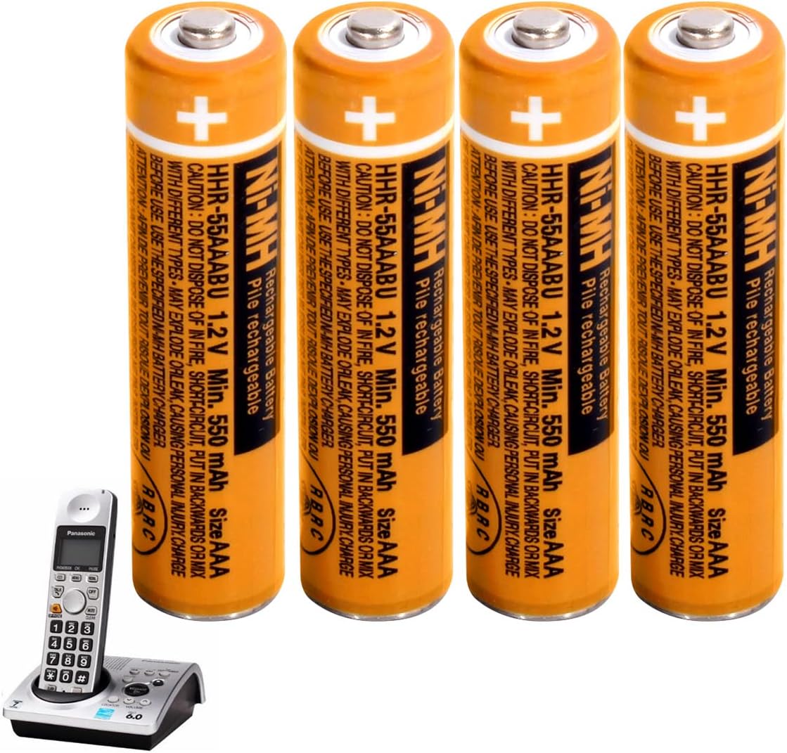 NI-MH AAA Rechargeable Battery 1.2V 550mah 4-Pack AAA rechargeable Batteries for Panasonic BT Gigaset Cordless Phones