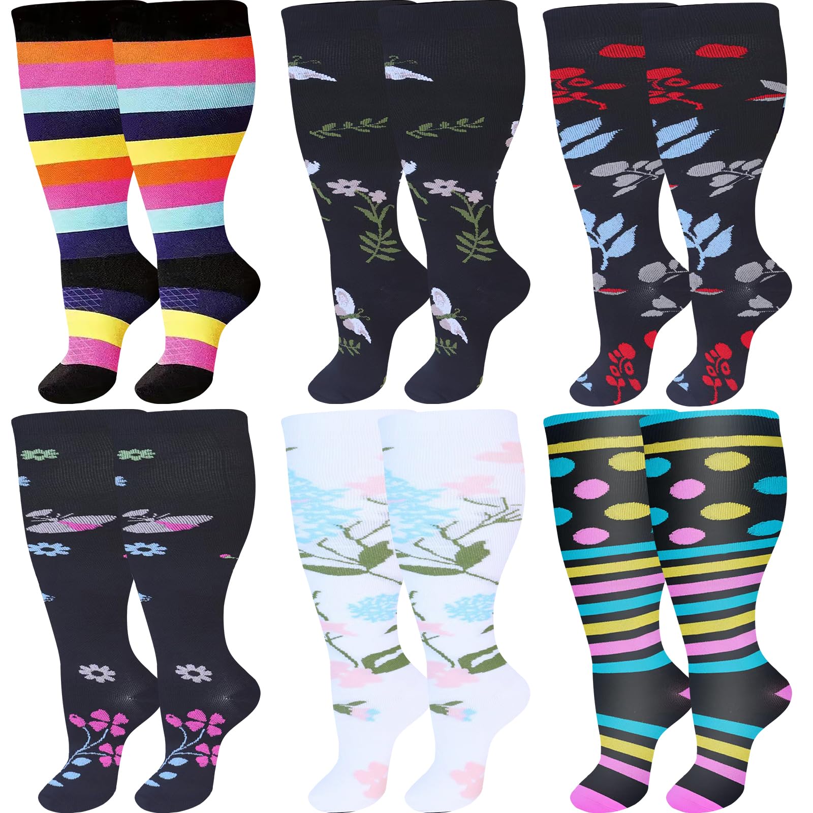 Wide Calf Compression Socks Large Plus Size