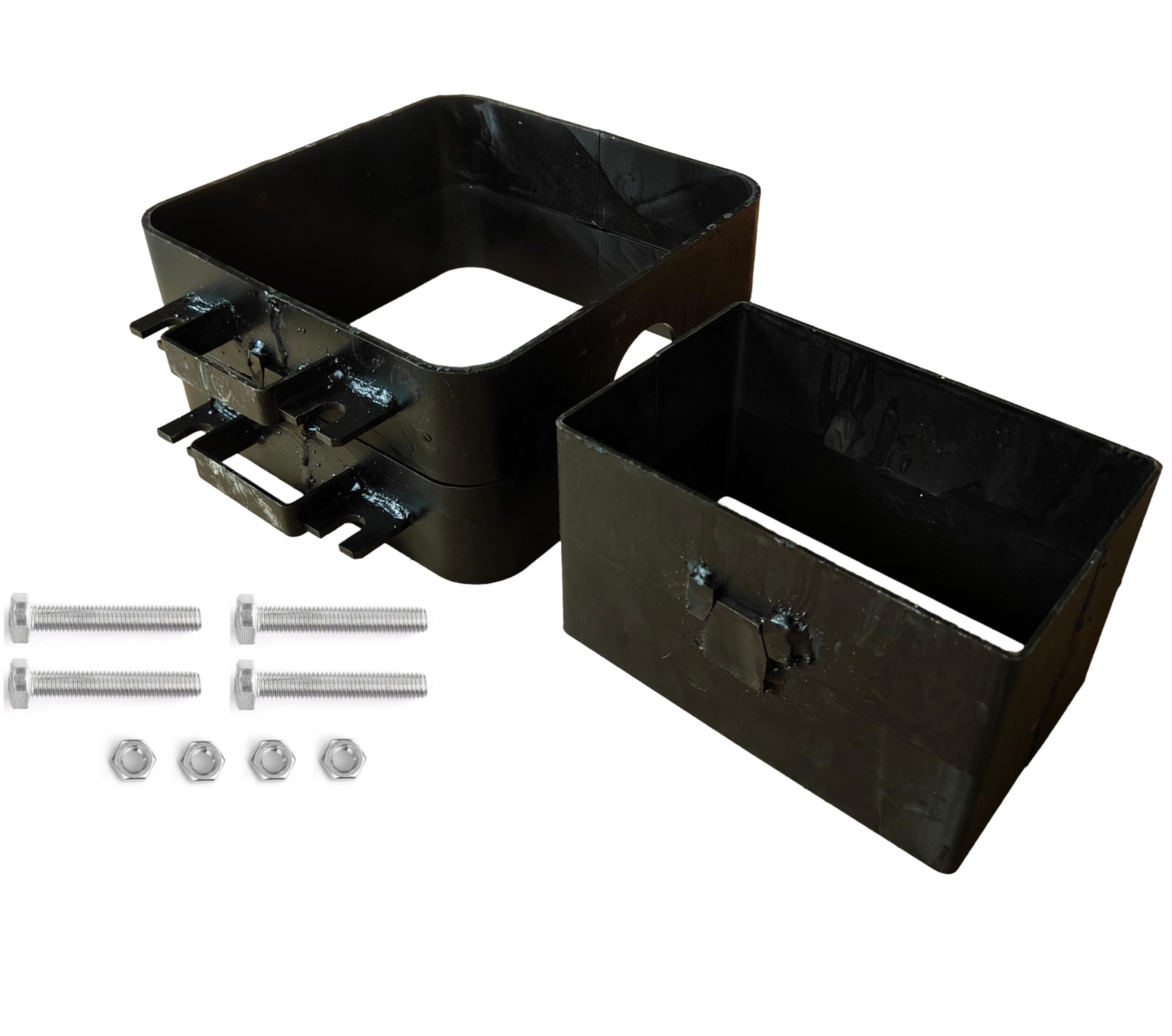 2-Part Sand Casting Flask Mold Frame Set, 10x10x5 Inches Extra Large Sand Casting Flask Mold and 8x5.3x4.7 Inches Jewelry Metal Casting Making Tools for Delft Clay and Petrobond