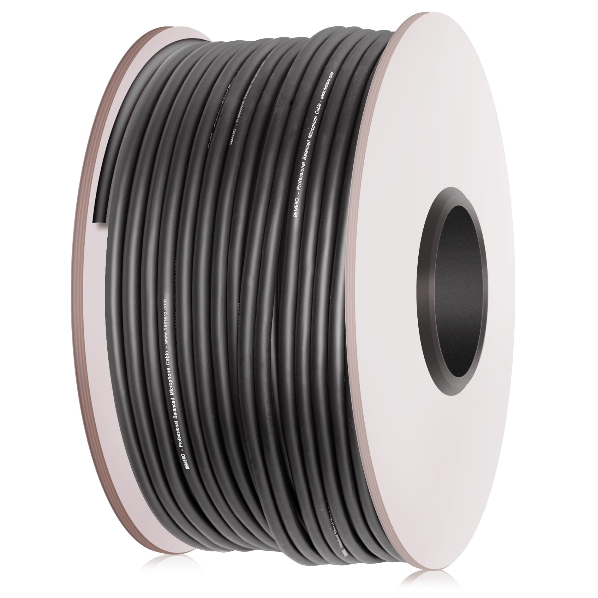 BEMERO Cable de micrófono y línea por metro, cable blindado trenzado simétrico, 50 m