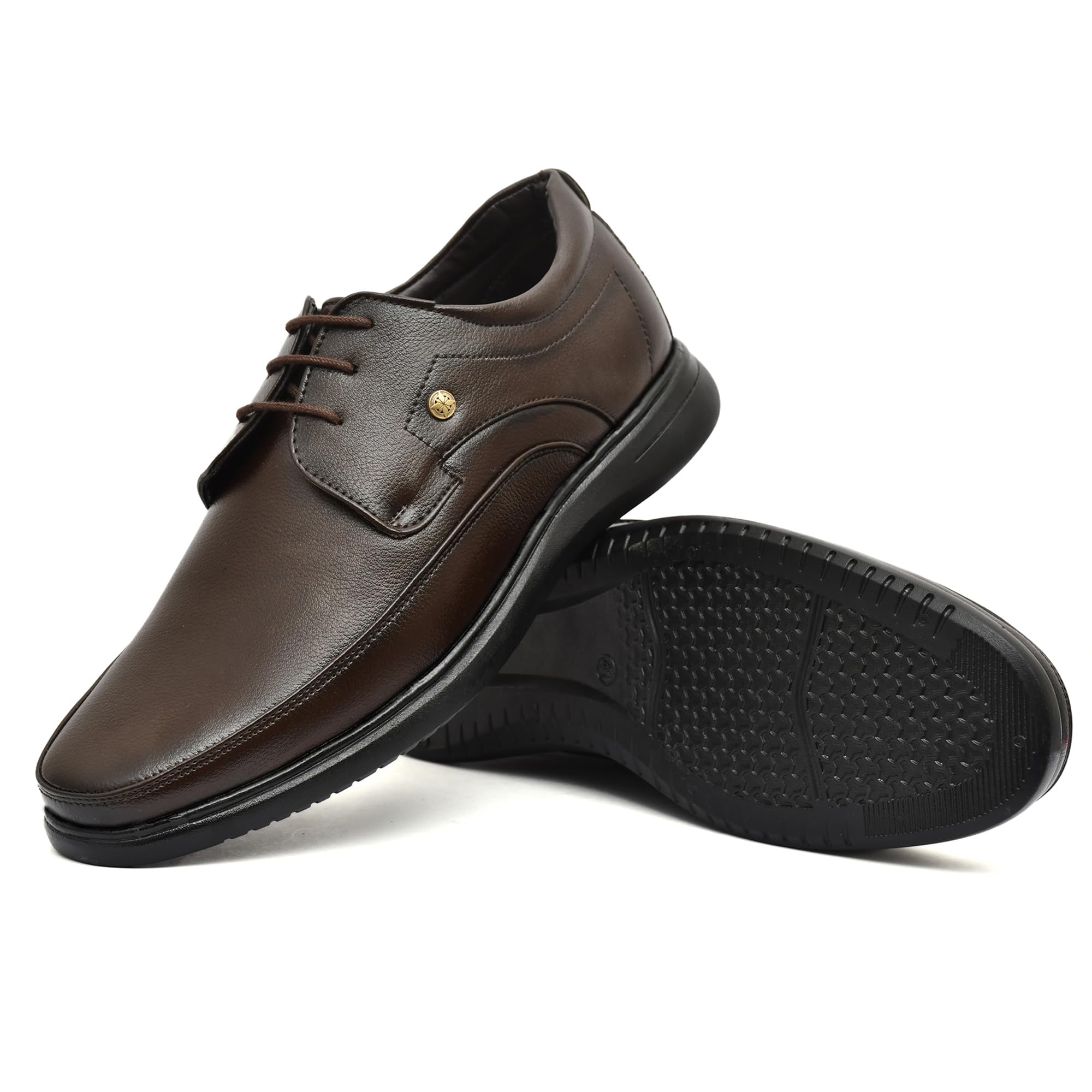 Zixer Mens Light Weight Synthetic Leather Formal Shoes, Casual Shoes for Mens | Lace-Up Footwear for Men or Boys | Premium Lace Up Formal Shoes for Men Brown (B0D9GR7BL7) Amazon Price History, Amazon Price Tracker
