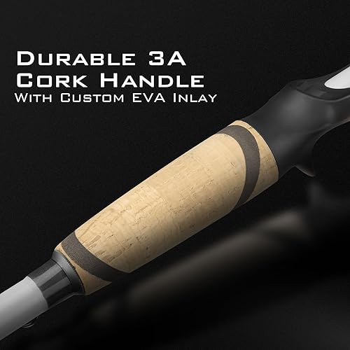 Miniatura 8 de KastKing Cañas de pescar Assegai Bass, IM9 Graphite Blanks Cañas de fundición y spinning, Guías Fuji y asientos de carrete, 15 Cañas de pescar