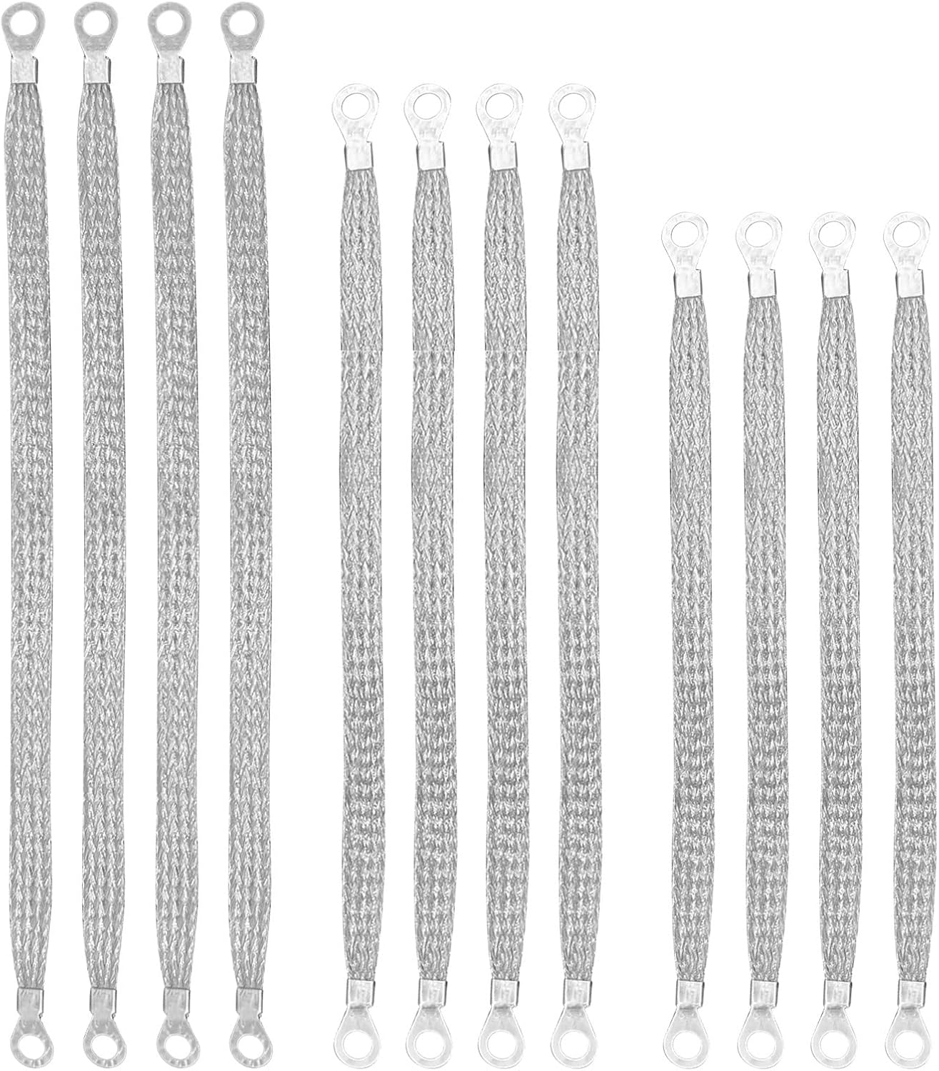 12pcs Universal Flat Ground Strap, Engine Ground Straps