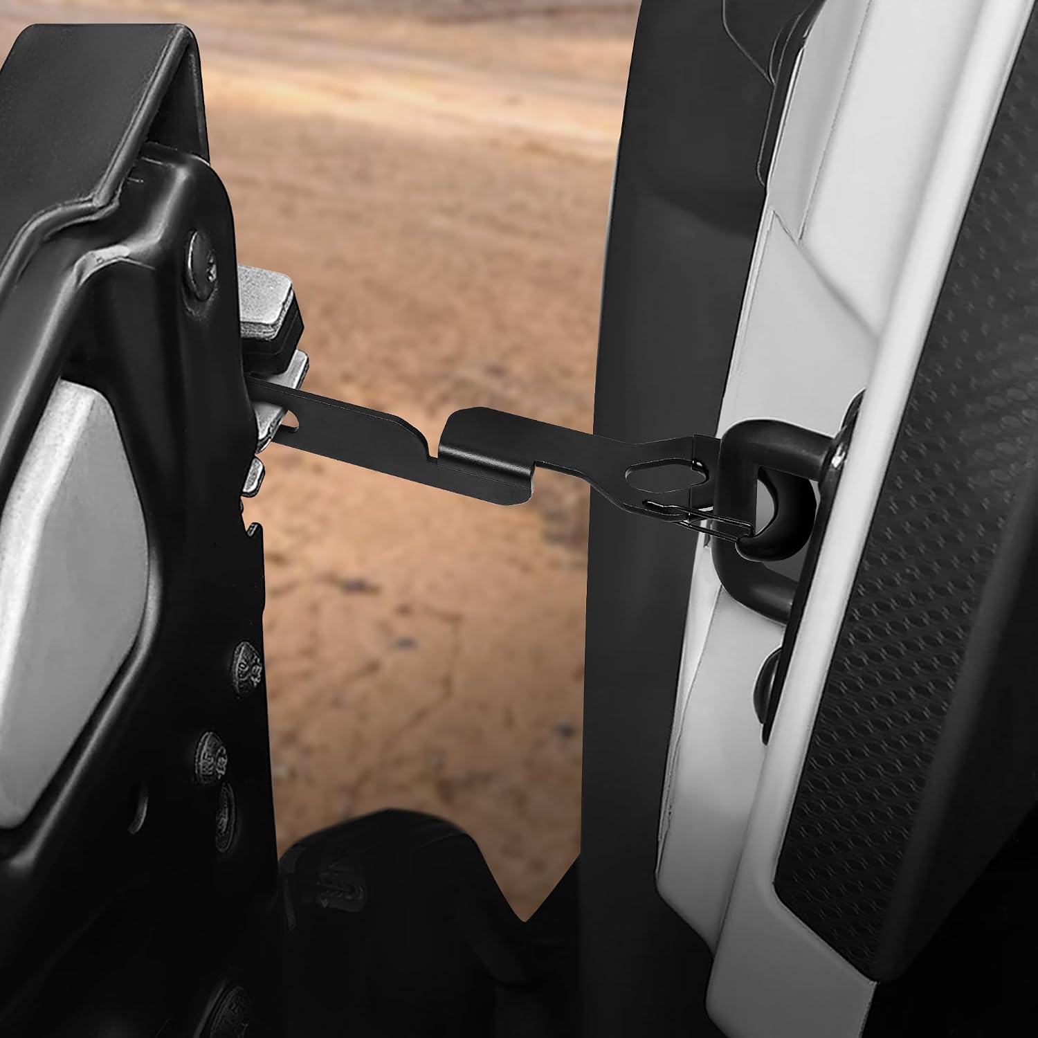 7" UTV RZR Door Latches Compatible with UTV Can-Am X3, Defender HD8 and RZR 200/1000/900, Anti-Rust Easy Latches Vent Extender for Enhanced Airflow, Black, 2 PCS