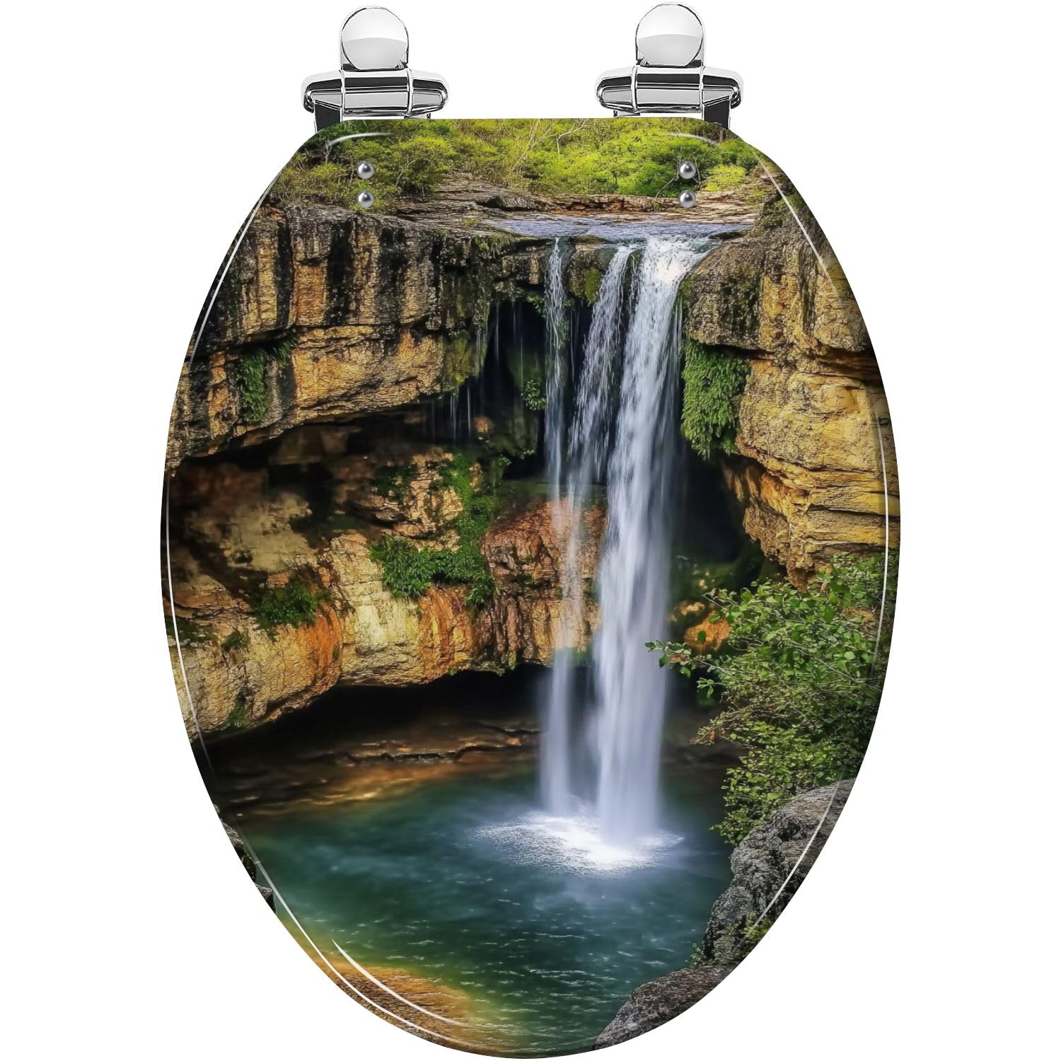 Miękkie zamykanie wydłużone siedzisko toaletowe - Resin Slow Quiet Close Lid with Quick-Release Hinges, Cover Bumpers, Easy Clean and Installl
