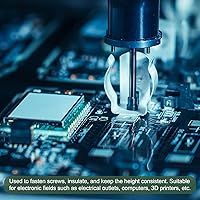 Vista 3 de YOKIVE 300 Pcs Black Round Spacer, Not Threaded Washers with High Insulation Effect, Keep Height Consistent, Great for M3 Screws (ABS, 3.2mmx7mmx2mm)