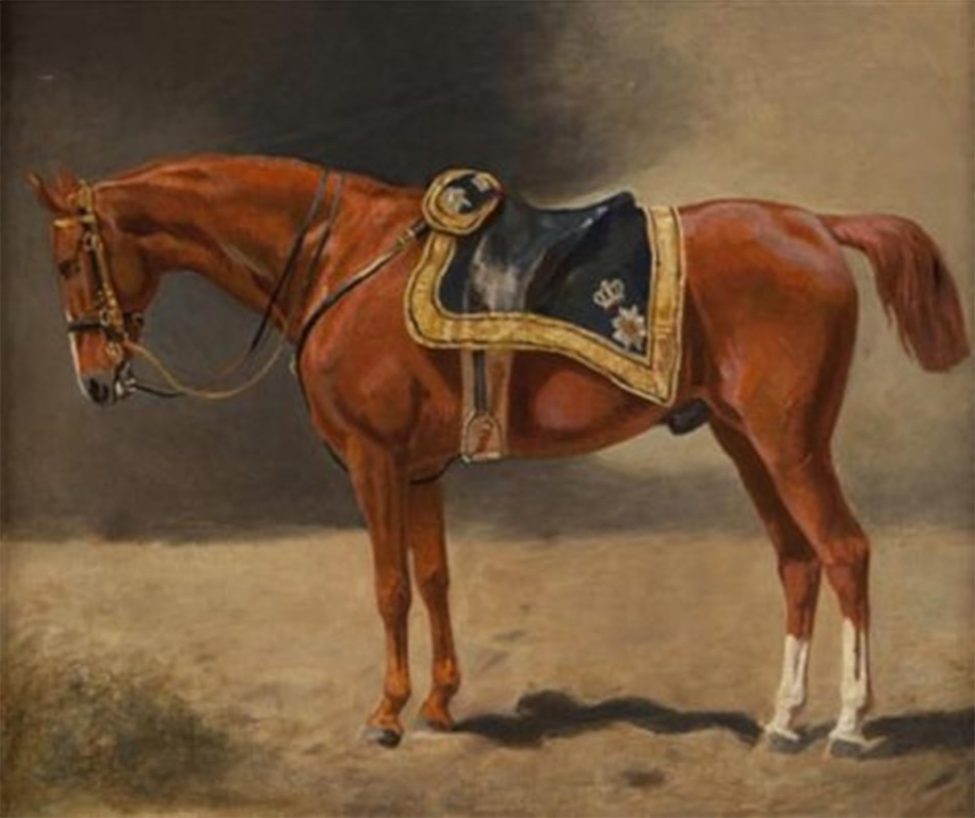 SERENDIPITP Abstract Painting Mural Print Picture Wall Decor Painting the Charger of King Edward Vii by Ernest Crofts Vintage Wall Artwork for Home Decor 60x90cm