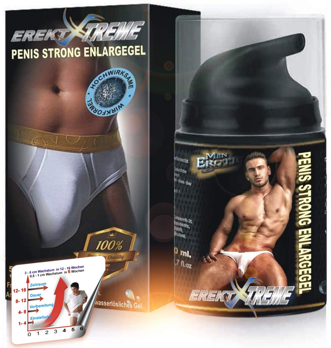 PENIS STRONG ENLARGEGEL - EREKT XTREME - (Penisentwickler in Box)
