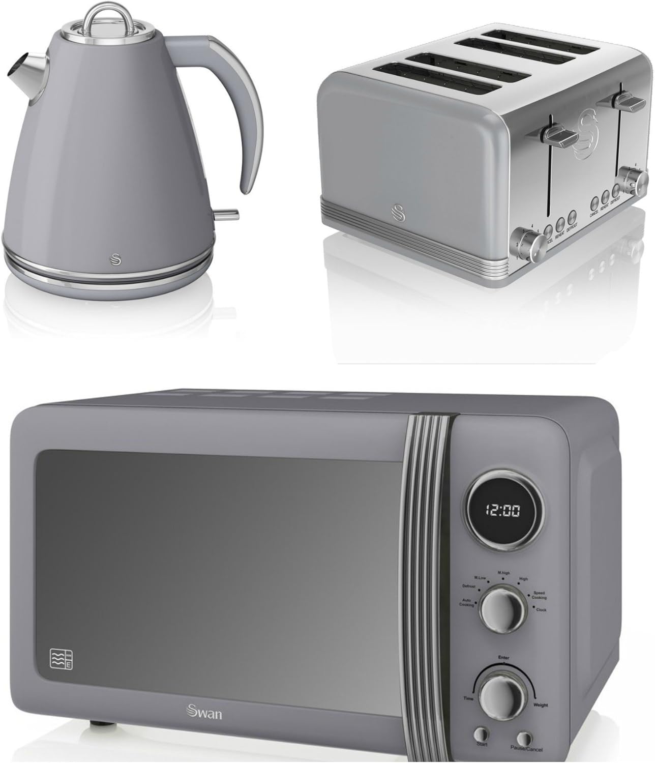 Shop Salter Cosmos Kettle, Toaster Digital Microwave Set, 42 OFF