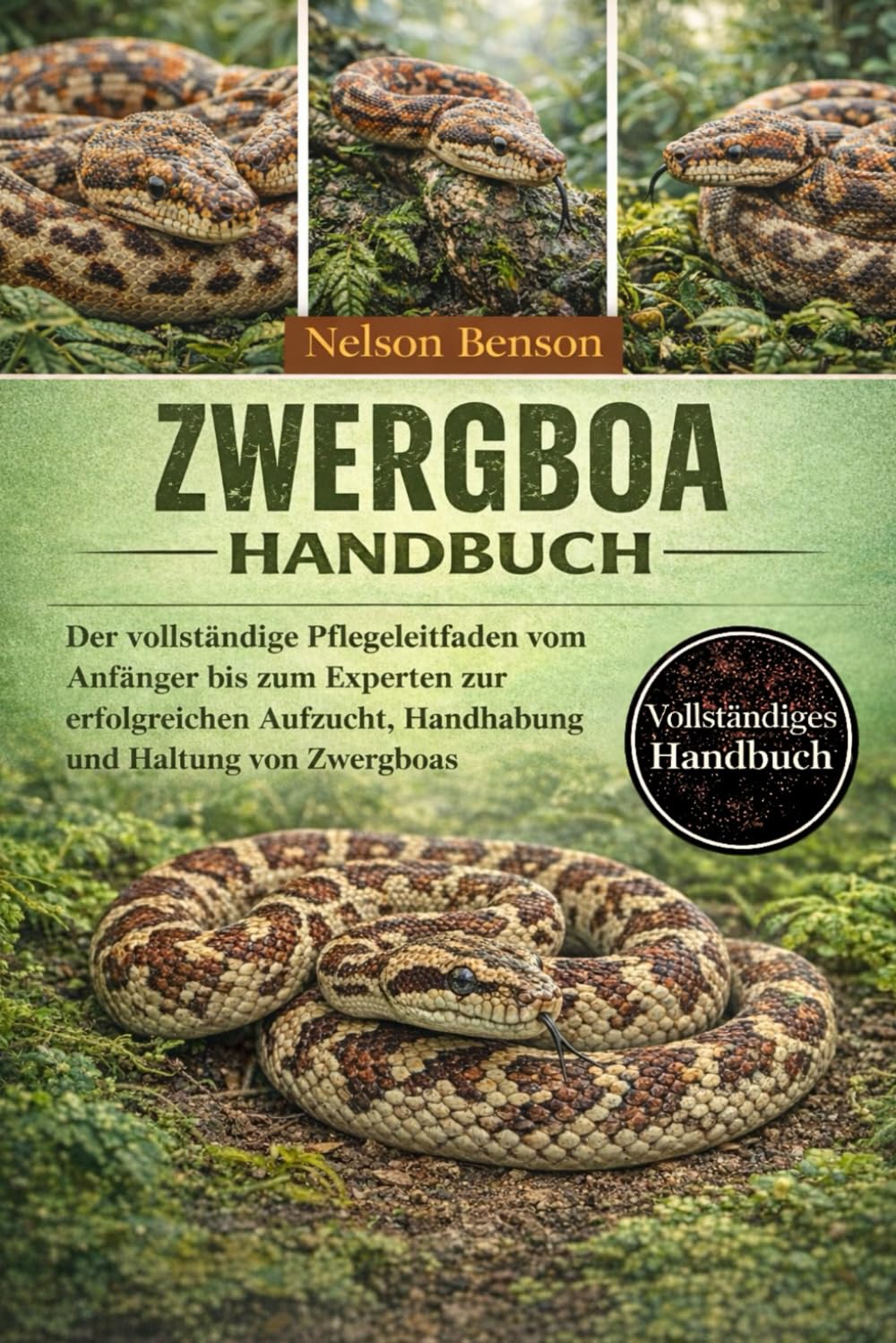 ZWERGBOA-HANDBUCH: Der vollständige Pflegeleitfaden vom Anfänger bis zum Experten zur erfolgreichen Aufzucht, Handhabung und Haltung von Zwergboas