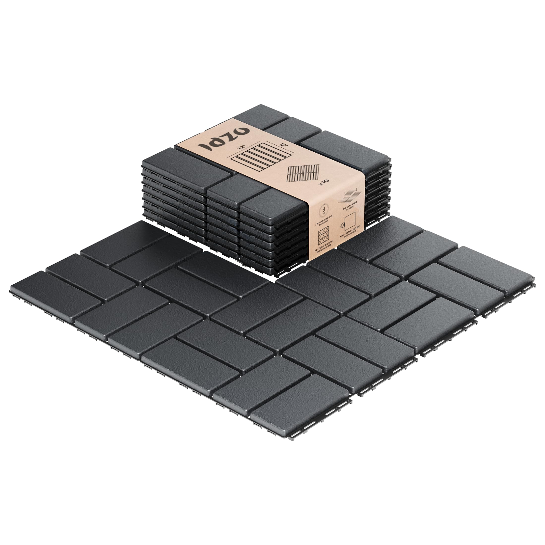 Amazon.com: IDZO Plastic Interlocking Deck Tiles - 9PCS Waterproof