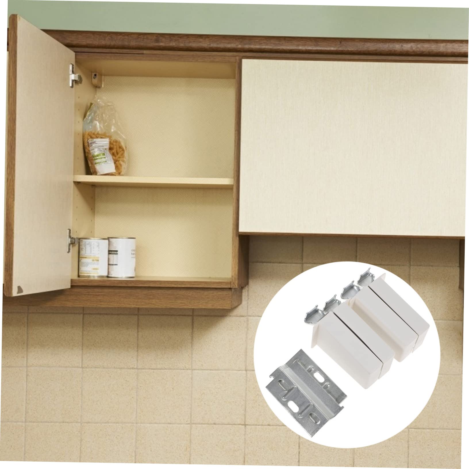 Homoyoyo 4 Sets Bisagras De Gabinete Abs Para Conexión De Muebles Soportes Metálicos Ajustables Adecuado Para Cocinas y Armarios Instalación Fácil y Segura