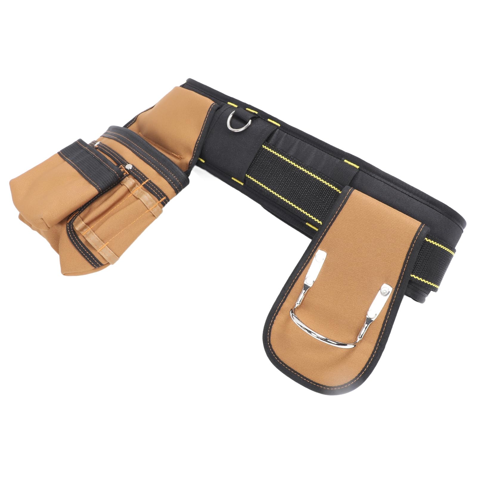 Cintura porta-attrezzi con 12 tasche, portautensili staccabile da mettere in vita, borsa porta-attrezzi con supporto per martello a sgancio rapido regolabile per operai ed