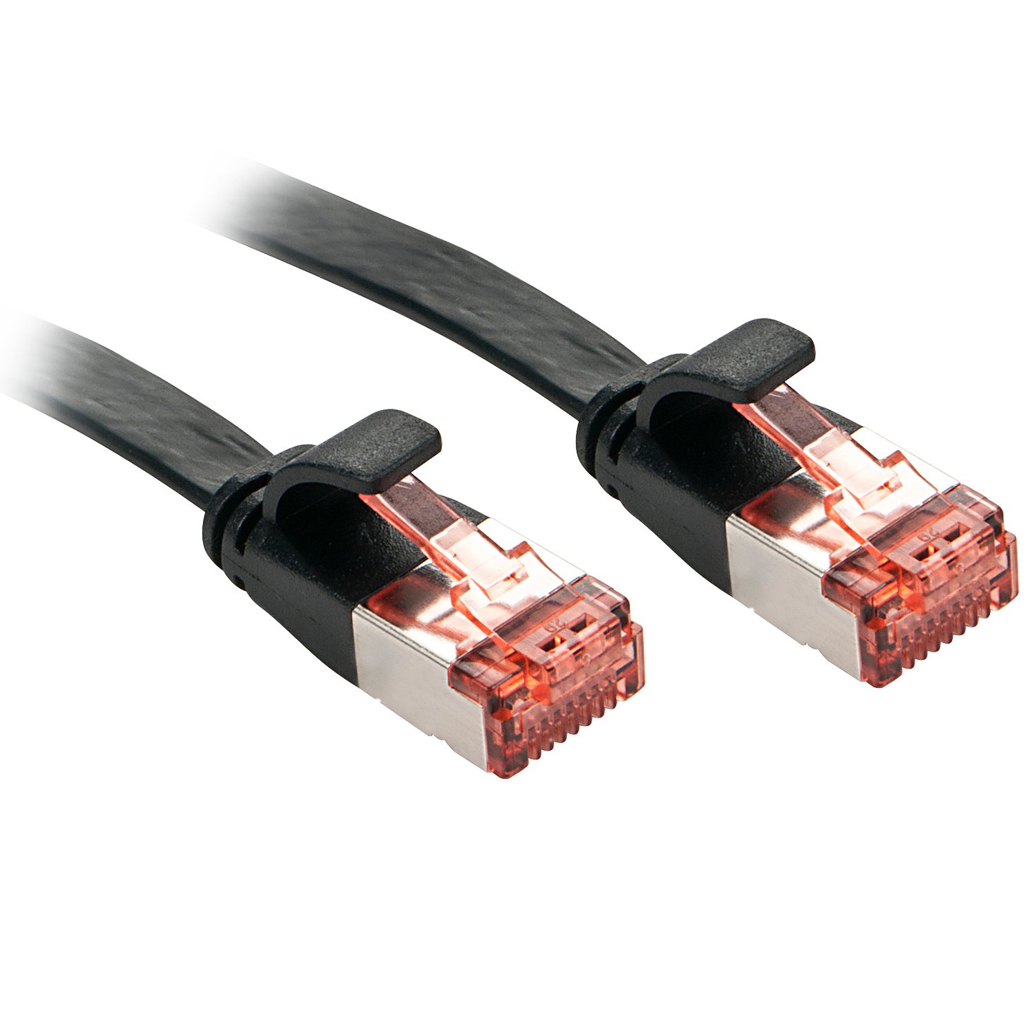 DeleyCON 2m CAT6 Patchkabel Netzwerkkabel Ethernet LAN DSL Kabel Schwarz