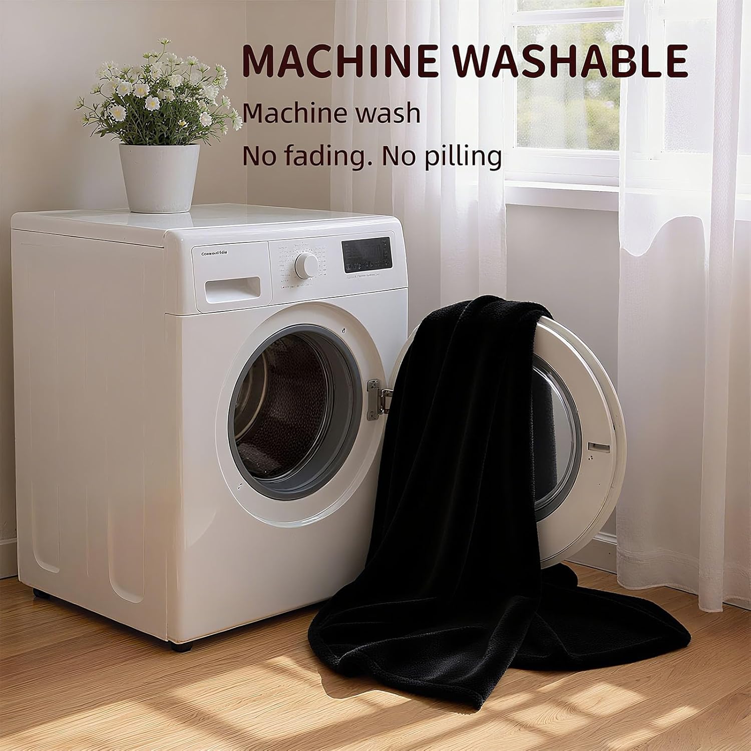 Wearable Blanket Poncho for Women & Men - 59"x31" Flannel Fleece Shawl Wrap, Soft Office Chair Blanket - Image 5