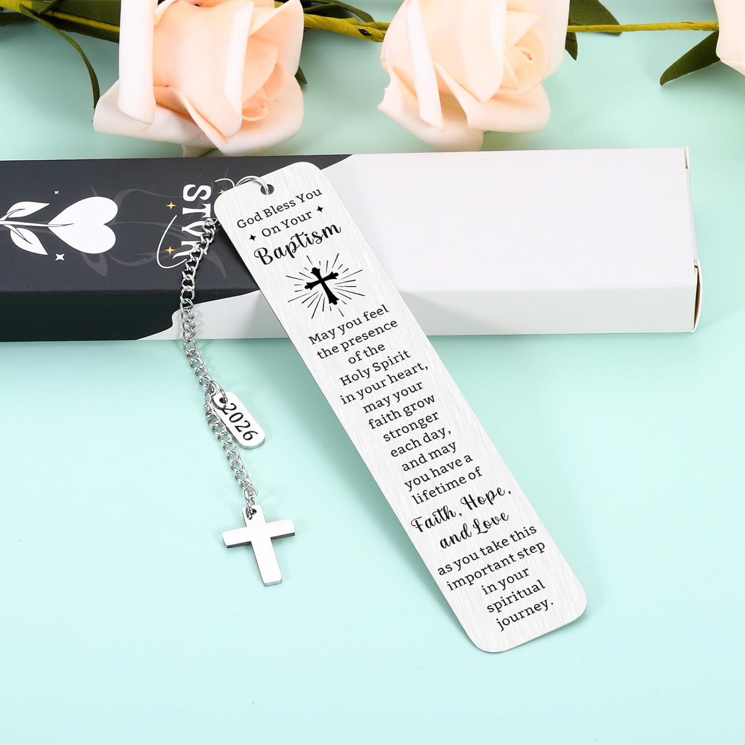 Adult Baptism Gifts for Women Men, Bulk Catholic Baptism Gifts for Teen Girls Boys, Cross Baptism Bookmark, Easter Basket Stuffers,First Communion Gift for Teens,Christening Confirmation Gift for Kids - Image 4