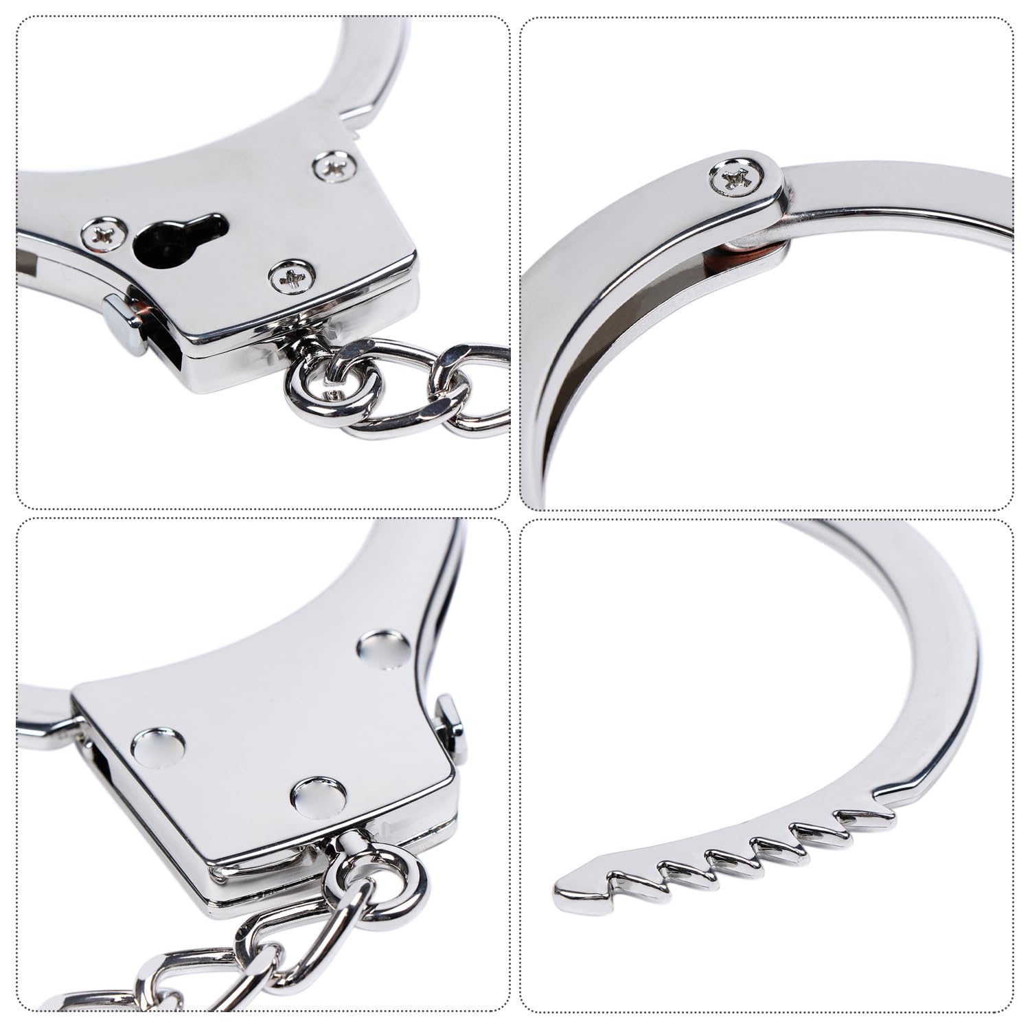1 manette giocattolo per bambini con 2 chiavi, manette, manette per adulti, simulate manette della polizia, giocattoli per polizia, oggetti di scena per giochi di polizia