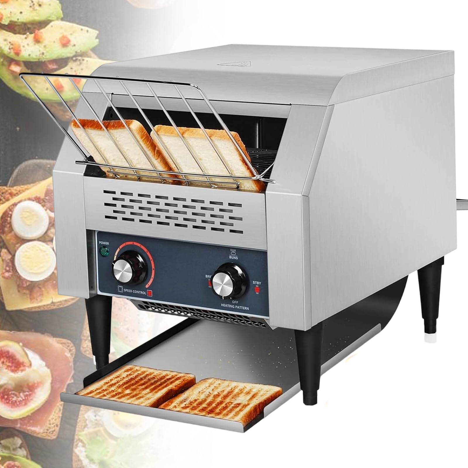Komercyjny Toster TaśMowy, 150/300/450 Kromek/Godzinę, Elektryczny Opiekacz Ze Stali Nierdzewnej, PłAski Toster Do Kawiarni, Restauracji, Hotelu, Piekarni TT-150-110v