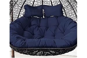 Ultra Luxe Double Egg Chair Cushion - Enhanced Padded Hammock Chair Pillow...