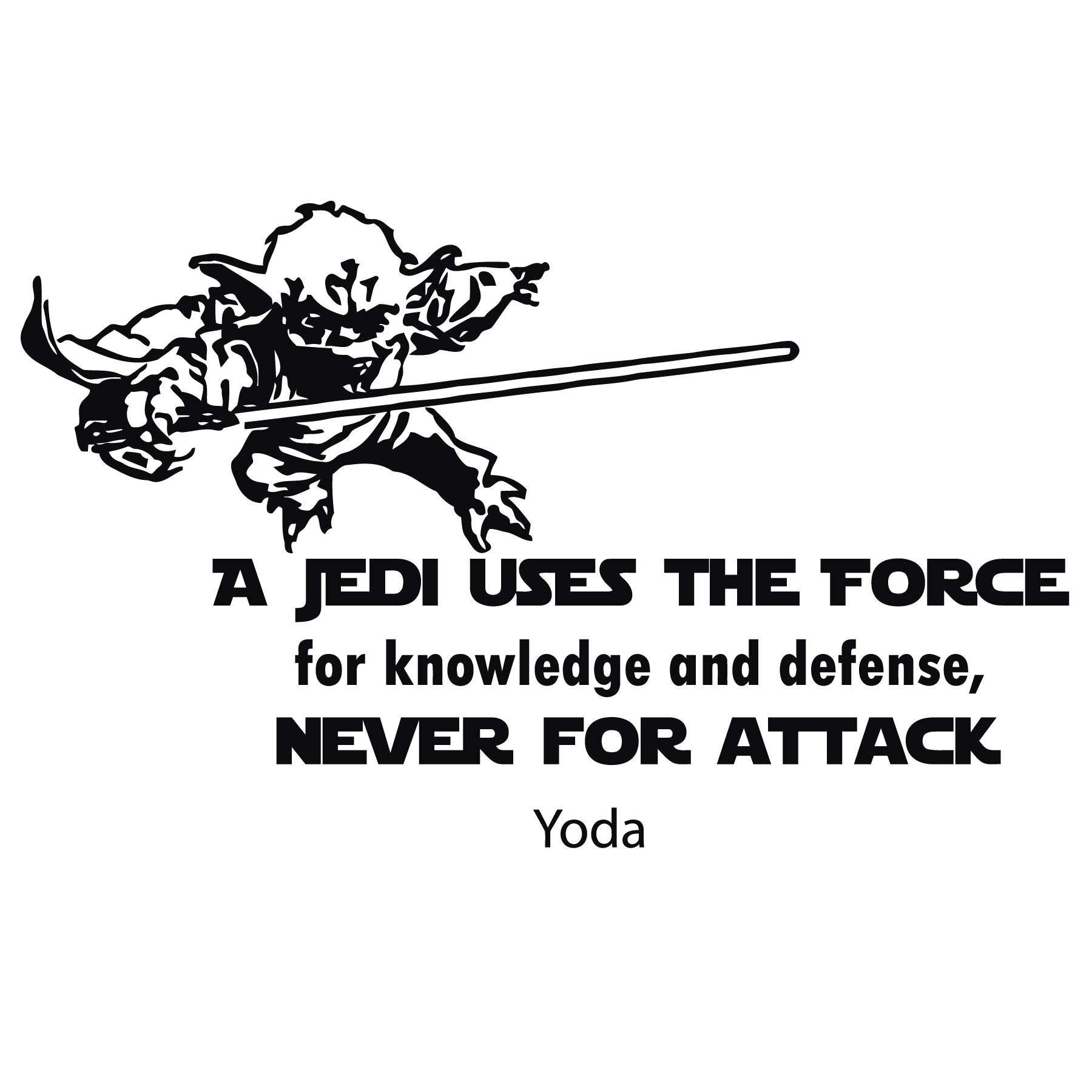 Buy Yoda Wall Decal Star Wars Quotes Decals A Jedi Uses The Force Wall