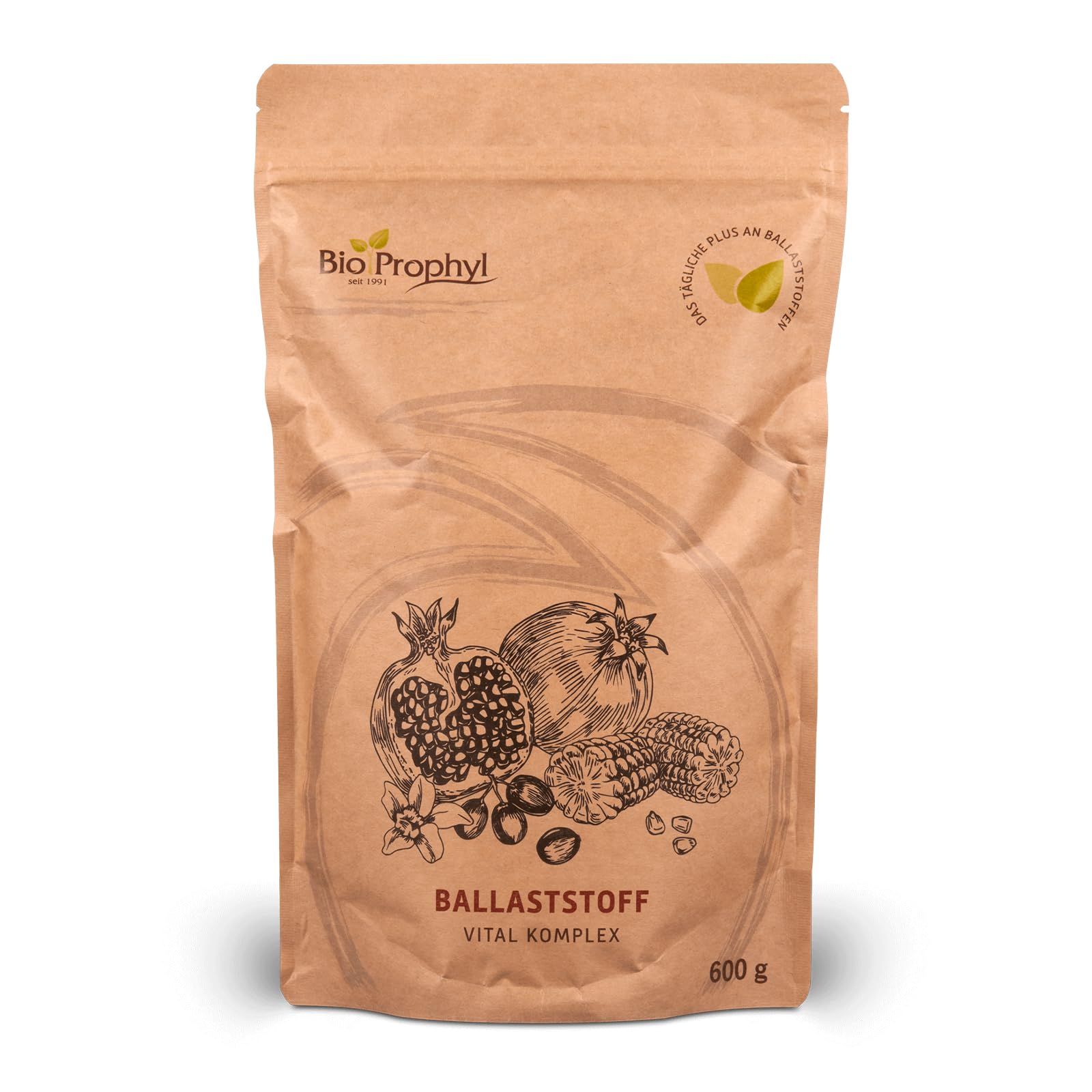 Ballaststoff Vital Komplex - Ballaststoffe mit Fibersol-2®, Beta Glucan Chia Samen & Co, Vitamin B-Komplex, Mineralstoffe, Spurenelemente, Zink, Vitamin C, Açai, Goji, Aronia, Chlorella