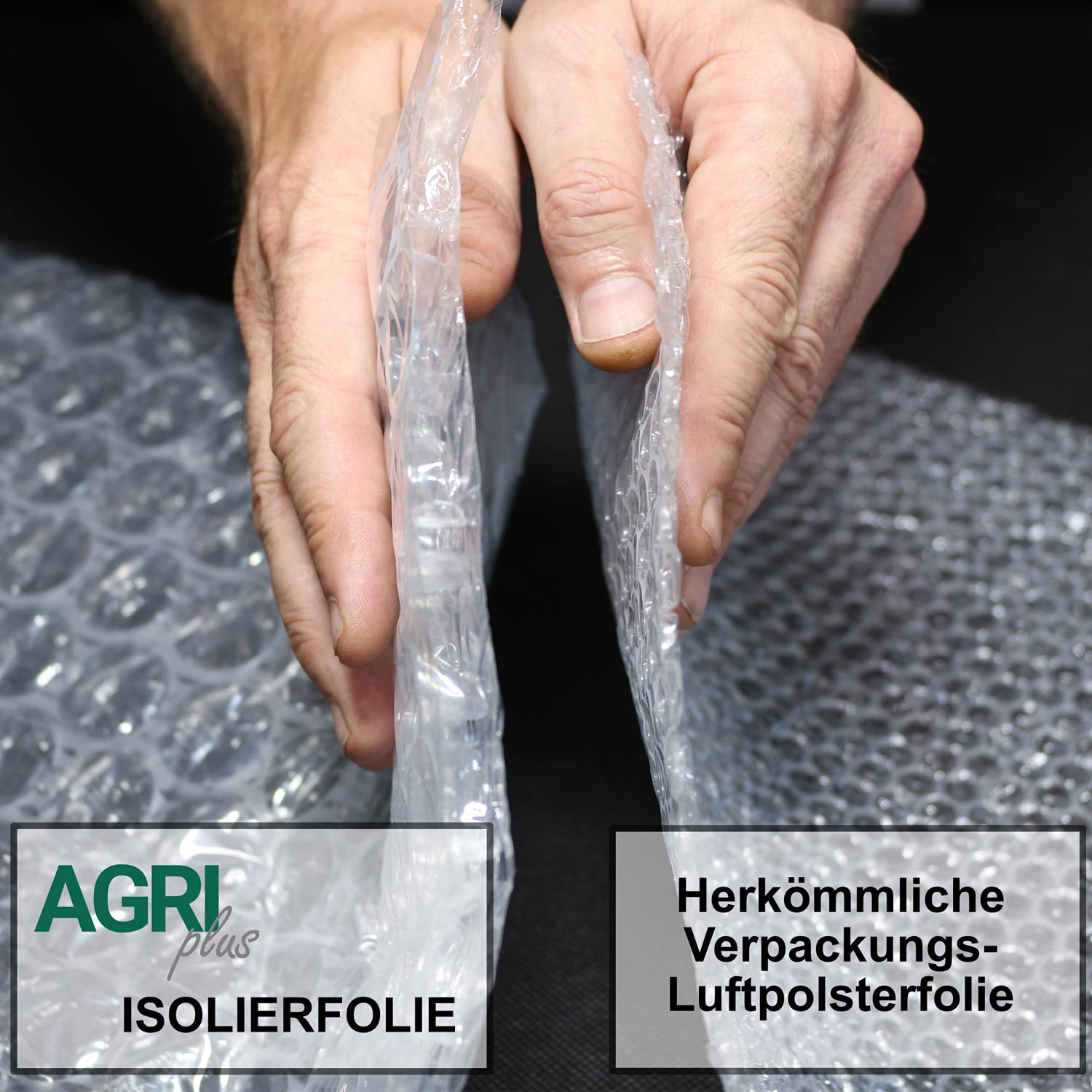 AGRI plus Film à bulles isolant 1,5 x 50 m Film de protection solide avec picots de 30 mm, Film végétal pour hivernage et protection contre le gel, 150 My Film à picots résistant aux UV