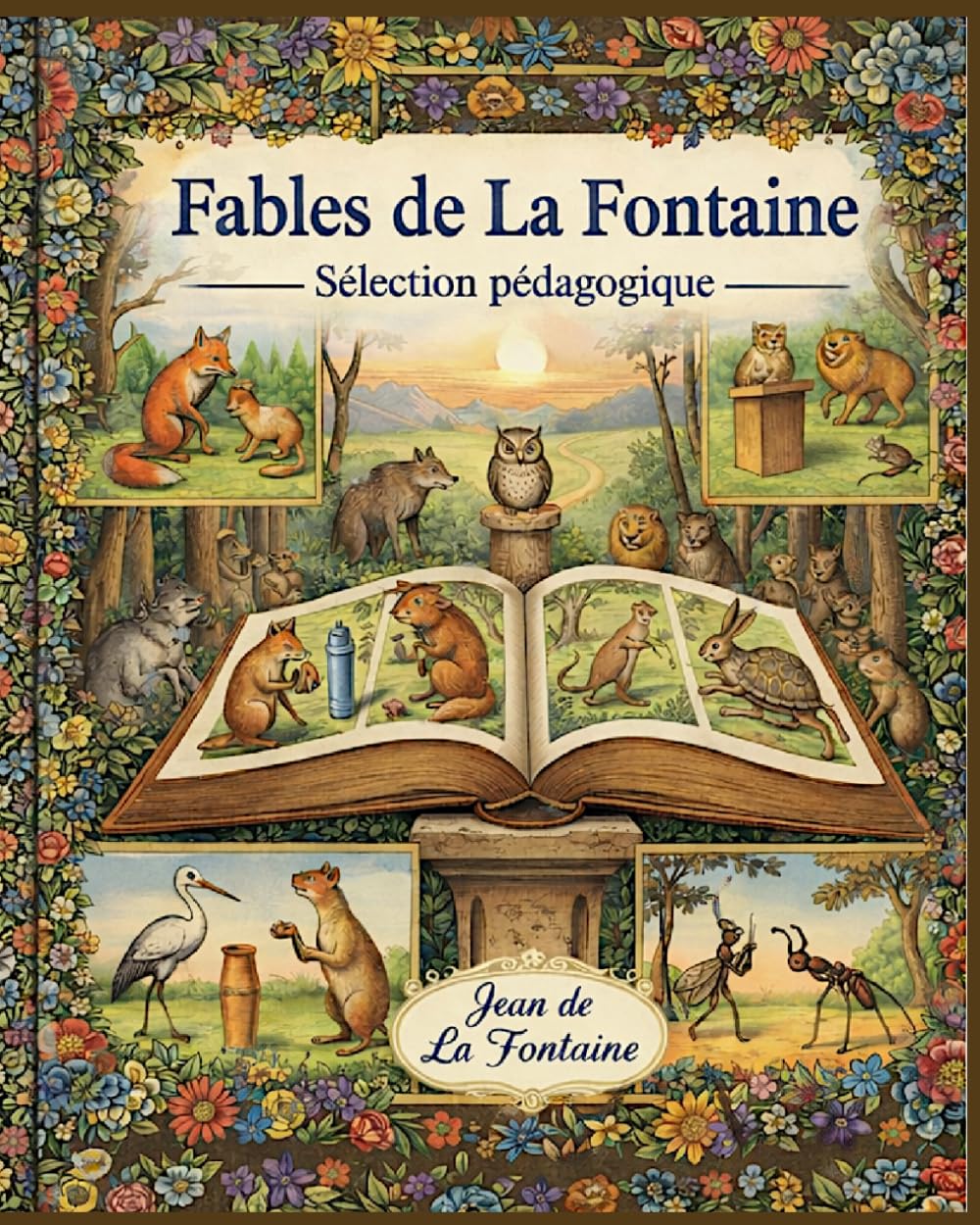 Fables de la Fontaine - Sélection pédagogique: 76 fables emblématiques expliquées (notices, procédés, morales, questions)