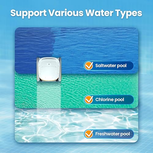 Miniatura 3 de Hydro 3 - Limpiador robótico inalámbrico para piscinas, aspiradora de piscina de 150 W con función de escalada de pared, 200 minutos de