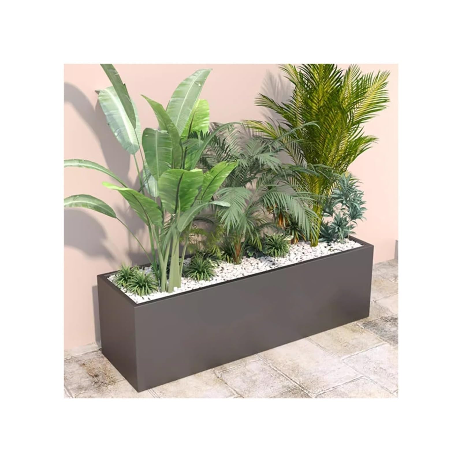 Kx9Lb8d Planter Box Flower Box Outdoor Bed Square Courtyard Sales Department Trough Garden Landscape Planting