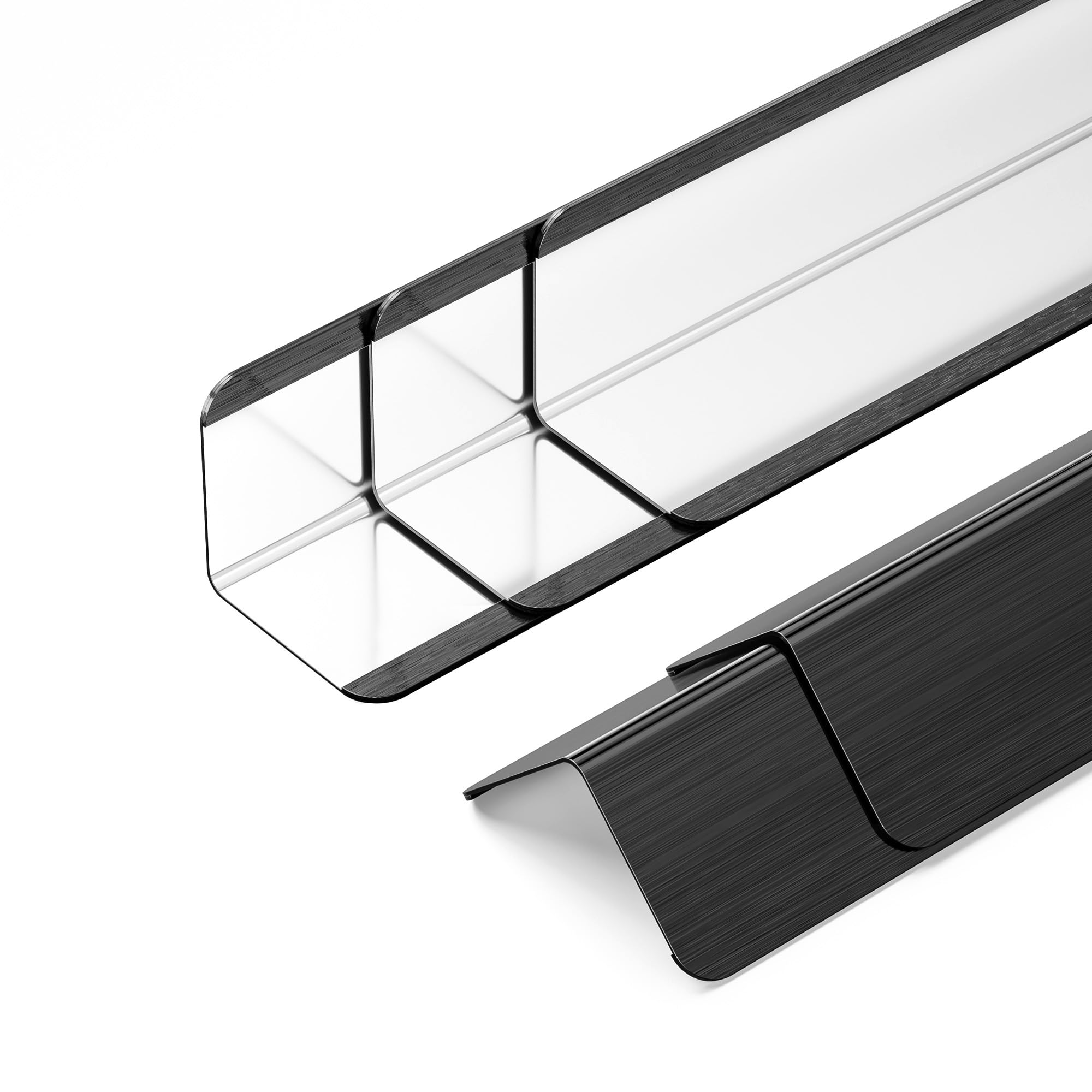 5pcs Wall Corner Guards 2x2x48 Inches 304 Stainless Steel Heavy Duty Rounded Corner Protector, Smooth Folded Edge Design for Wall Protection Black