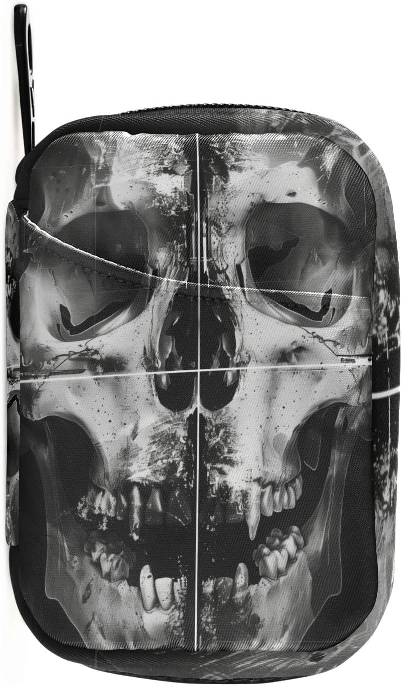 Weekly Pill Organizer Case Cool Skeleton Travel Portable Pill Bag for Medicine Vitamin Large Capacity Zipper Medicine Organizer