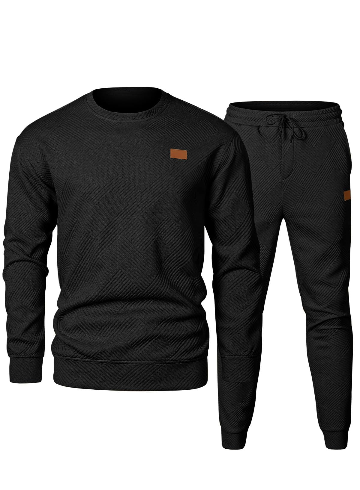 Elegancity Trainingsanzug Herren 2-Teiliger Jogginganzug Sets Casual Jogginghose Herren Lang und Rundhals Sweatshirt Set Sportanzug Tracksuit