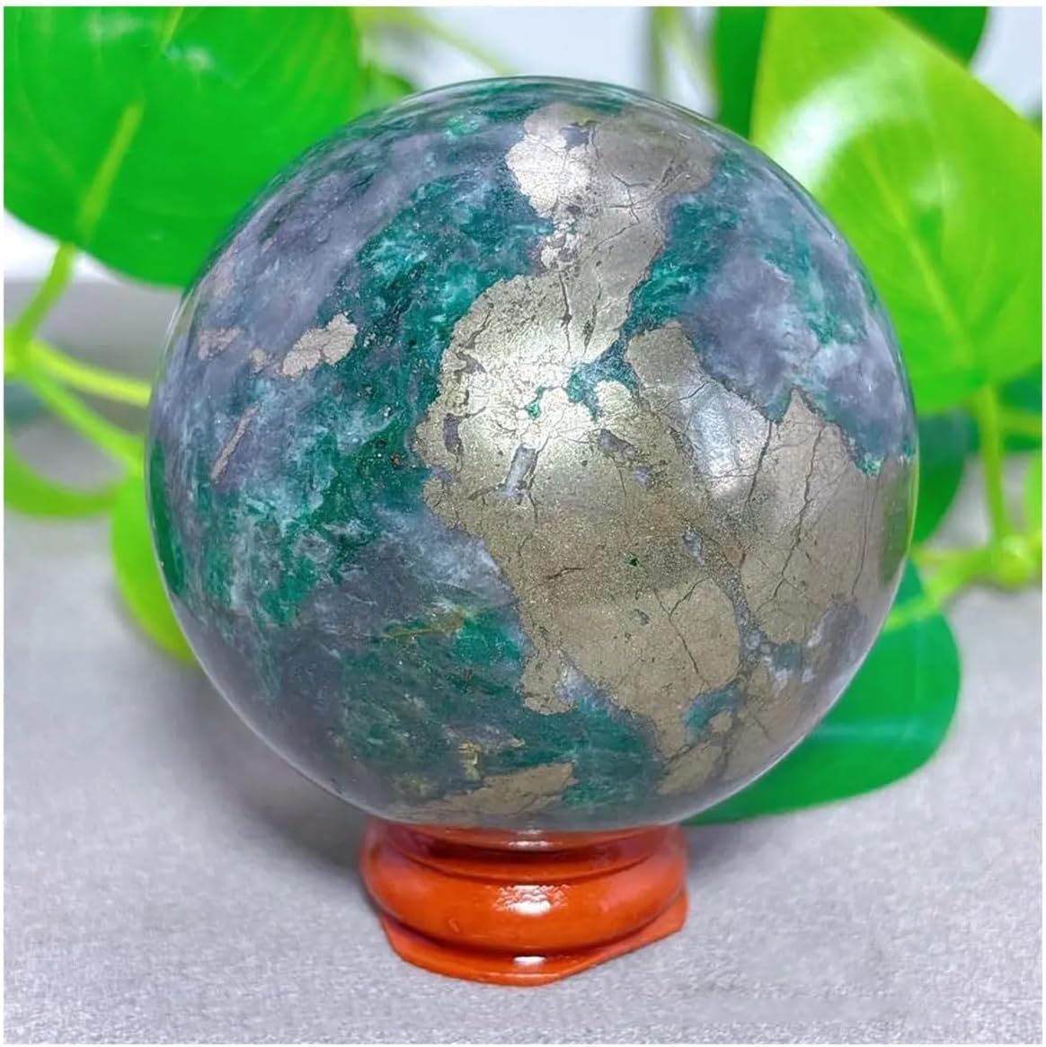 Crystal Stone Home Decor Green Wiwt Pyrite Sphere Crystal Natural Stone Quartz Minerals Home Decoration