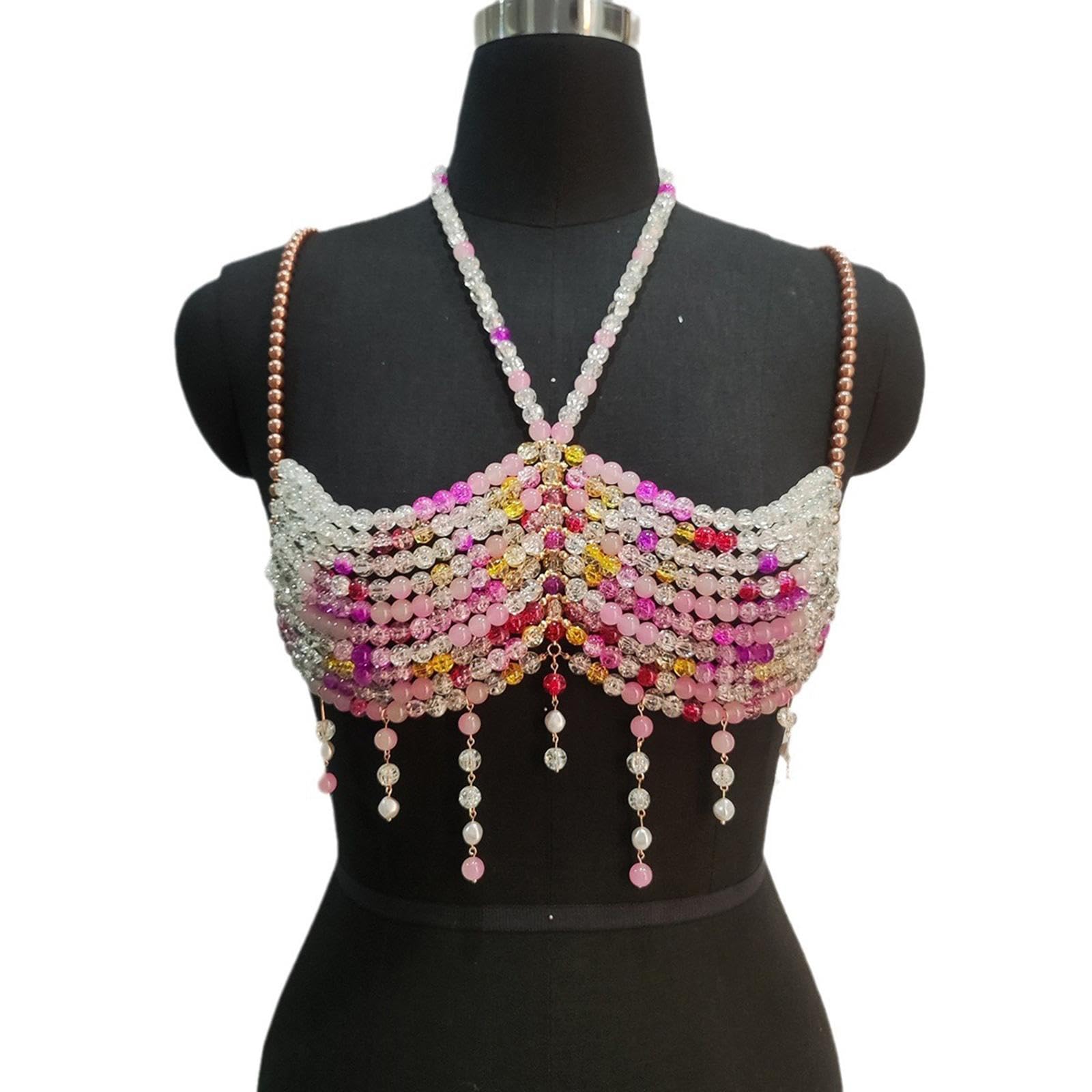 Chaîne de Corps en Perles, Accessoire de Corps Unique, Bijou de Corps Respirant pour La Musique