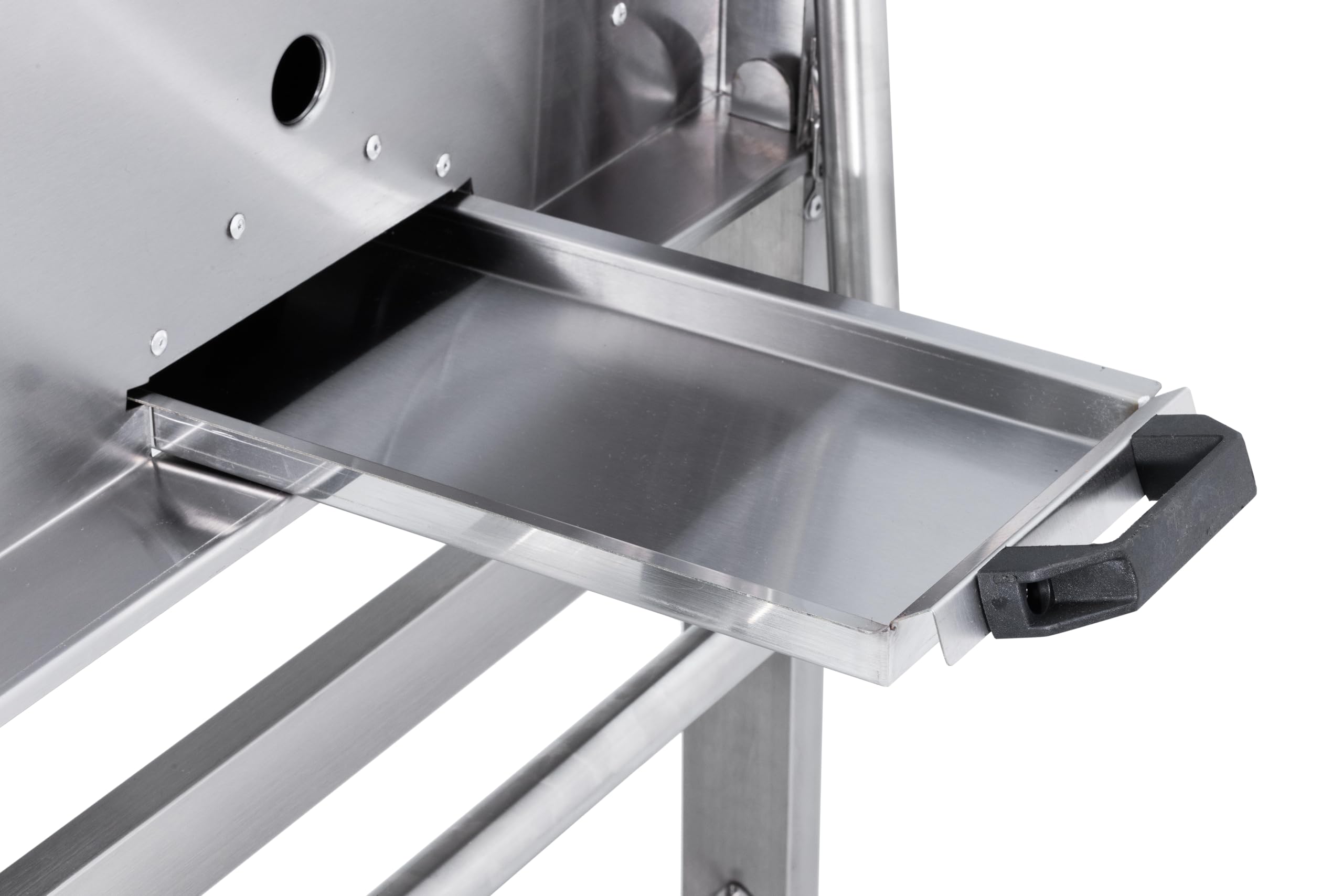 METRO Professional Barbecue à Gaz, Acier Inoxydable, 8 Brûleurs, 32 kW, Puissance 116 000 BTU, 4 Grilles de Cuisson, Roulant, Tables Pliables, Argent