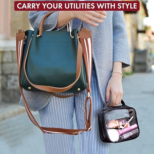 Miniatura 4 de Bolsafy Bolsas de maquillaje transparentes con cremallera, Negro -, Bolsas de maquillaje transparentes con cremallera