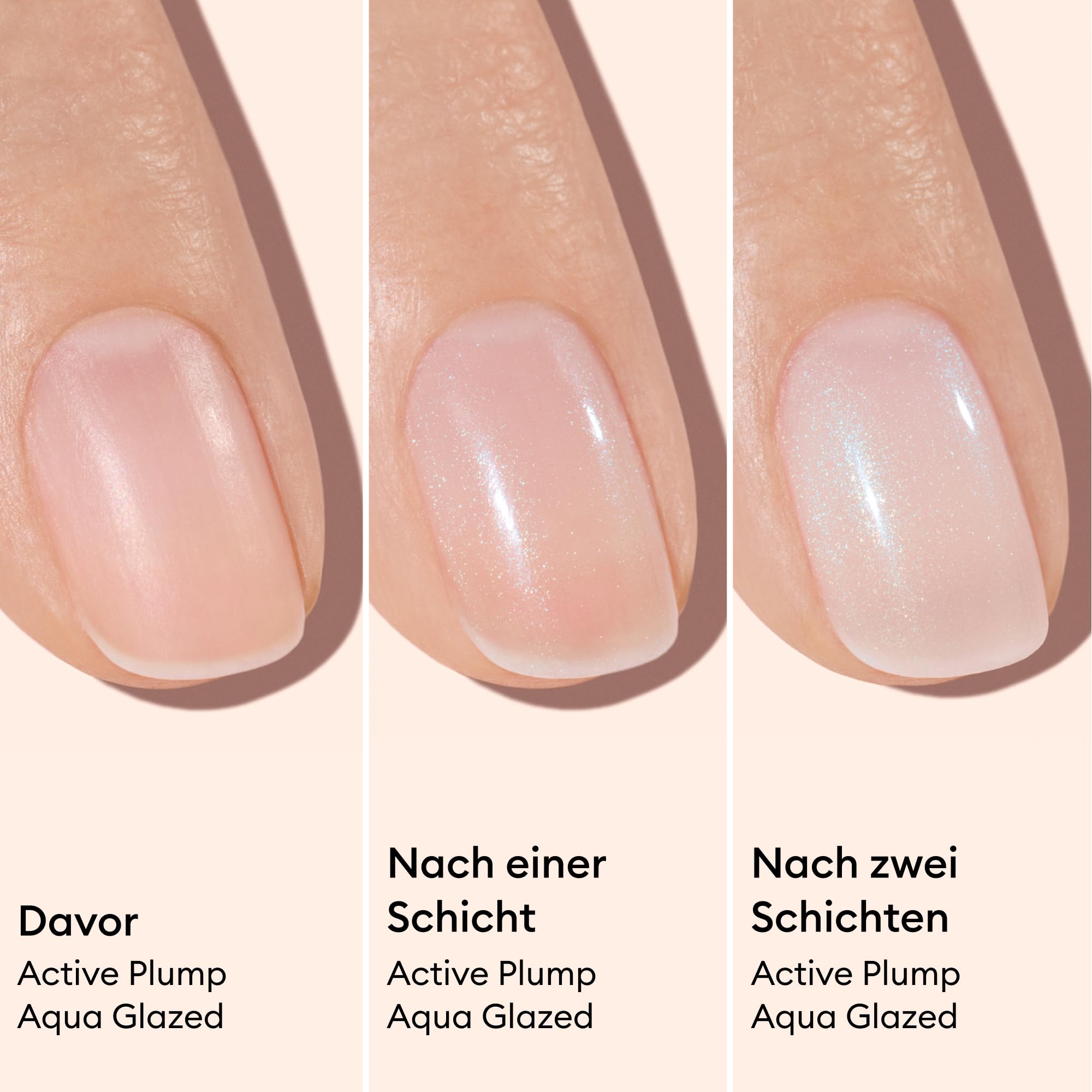 Manucurist Active™ Plump Aqua Glazed Pflegender Nagellack mit Aufpolsterungseffekt 15 ml