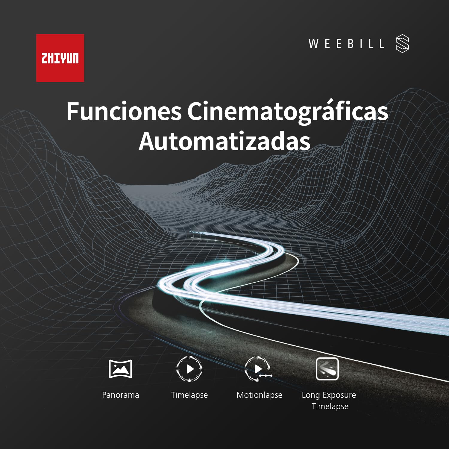 ZHIYUN Weebill S [Official] Estabilizador de cámara, 3 Ejes Gimbal para cámara DSLR y Mirrorless, Diseño Ligero, Estabilidad Dinámica, Disponible para Canon/Sony/Panasonic/Nikon/Fujifilm