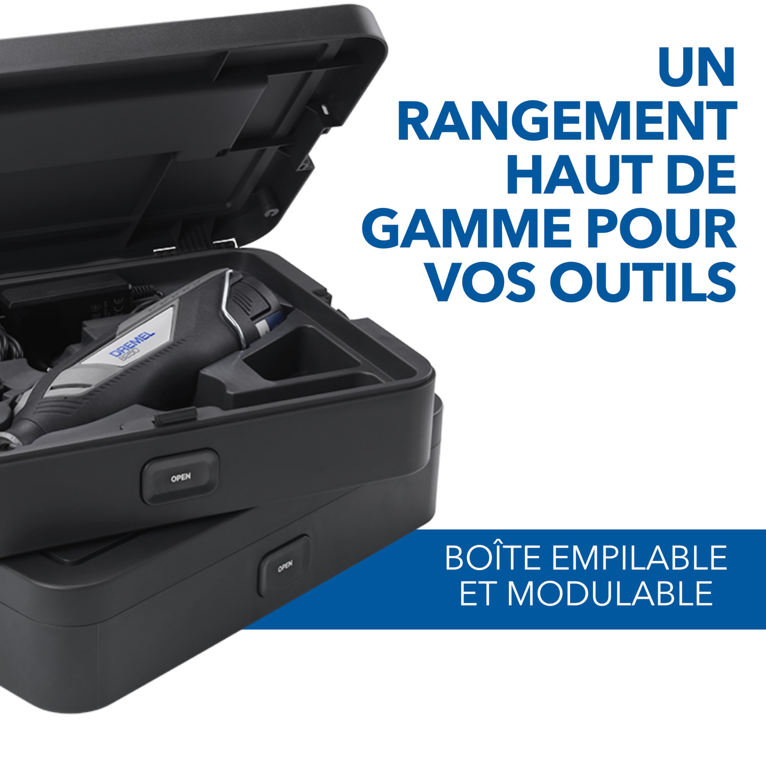 Dremel 8250 Outil rotatif sans fil 12 V 5 000-30 000 tr/min Kit d'outils multifonctions sans balais avec boîte Dremel, 65 accessoires, 5 accessoires et embouts, pour poncer, fraiser, graver