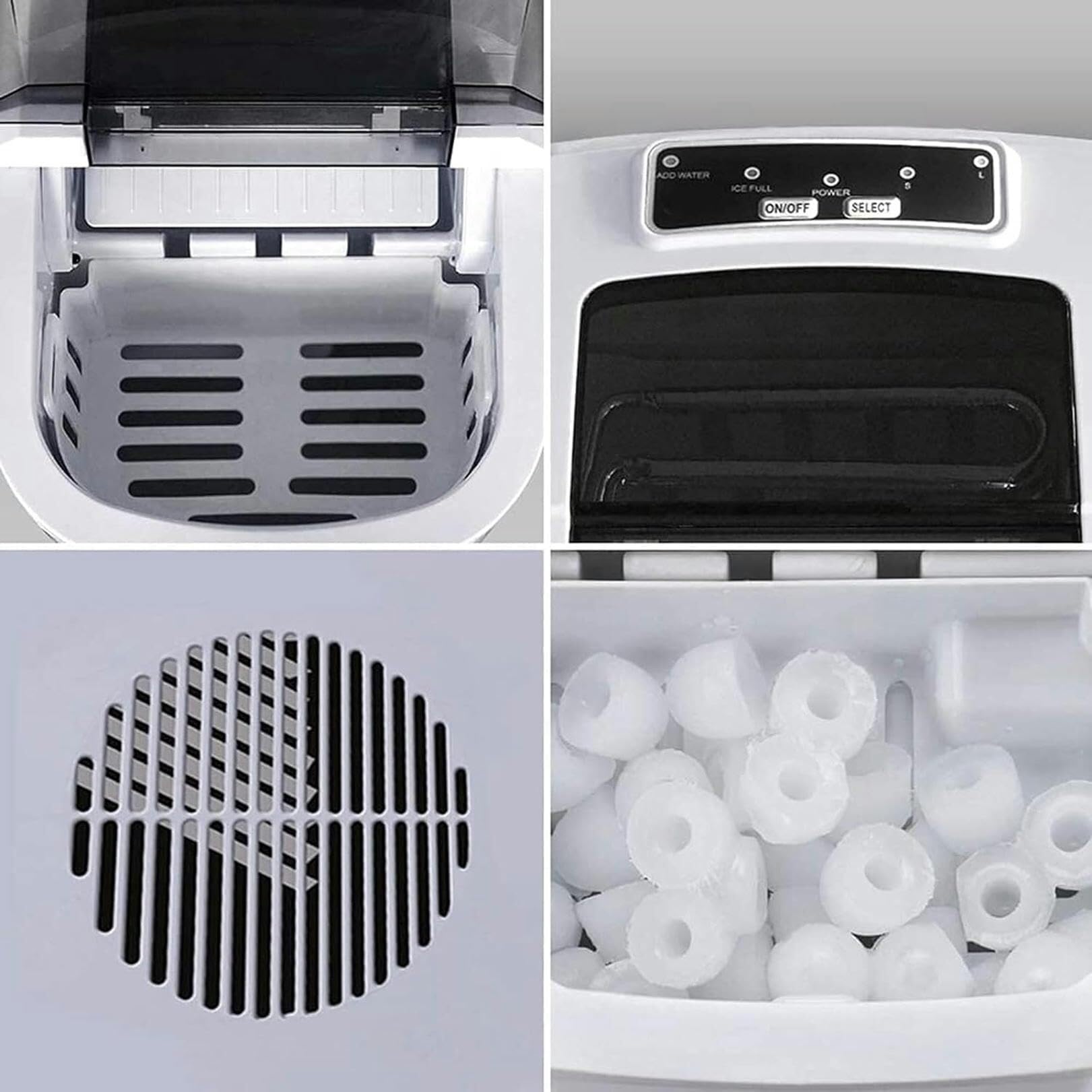 Máquina for fabricar Hielo portátil for el hogar, pequeña, Comercial, for Tienda de té con Leche, máquina for Hacer Cubitos de Hielo Redondos Que se Puede Hacer en Solo Unos Minutos