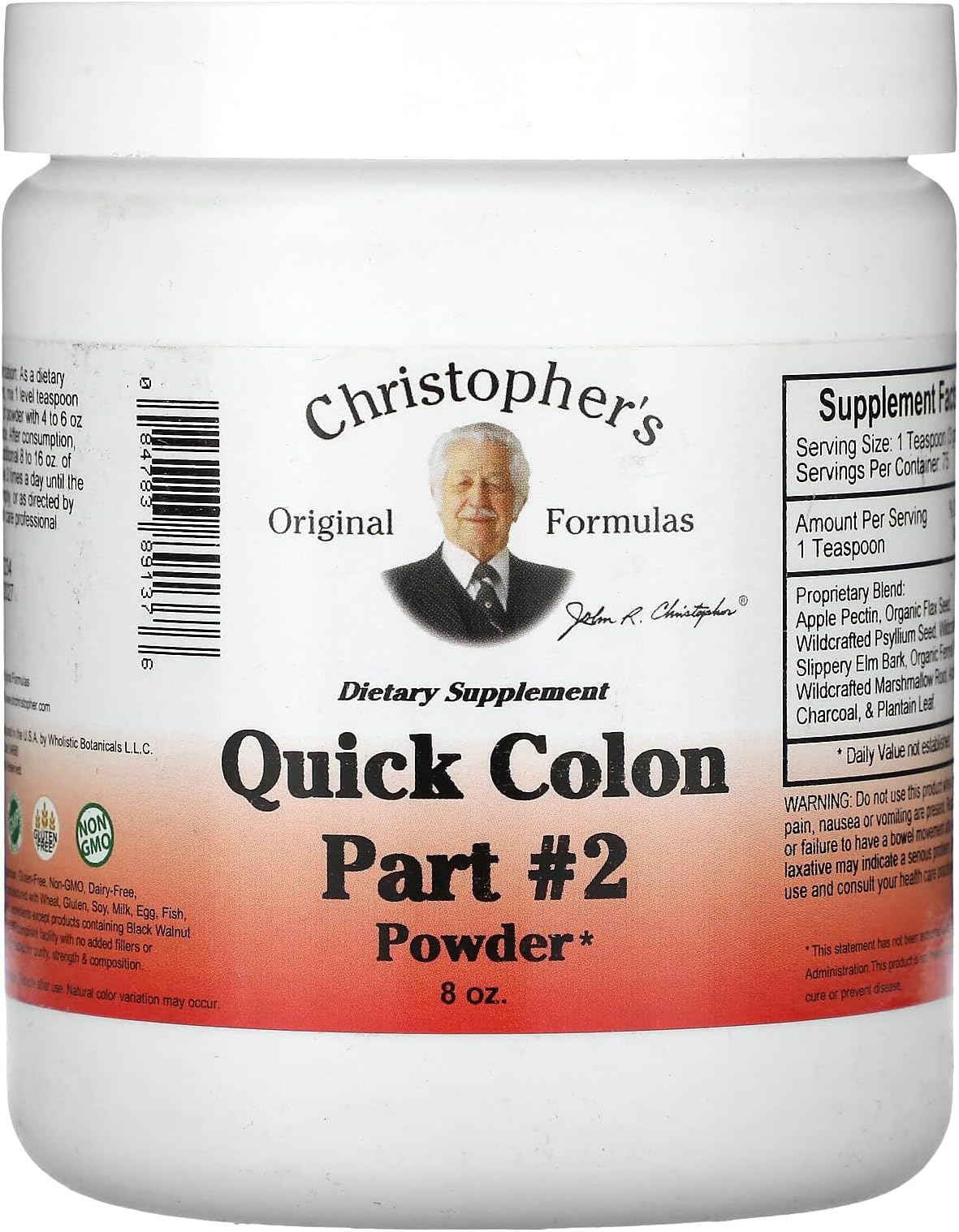 Christopher's Original Formulas, Quick Colon Tonic Part 2, Powder, 8 oz