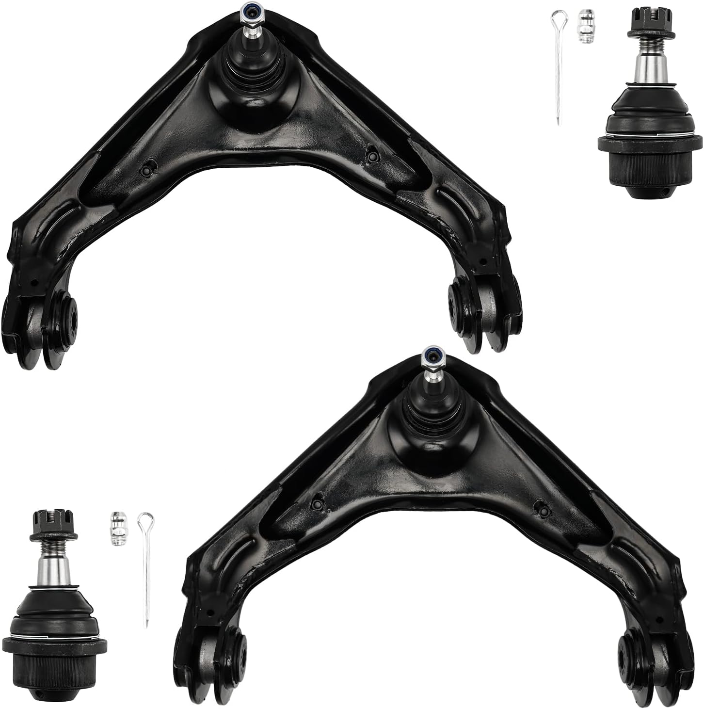Torchbeam 4pcs Front Upper Control Arm with Ball Joint for Avalanche Suburban 2500, Silverado Sierra 1500 2500 3500, Yukon Xl 2500, Hummer H2, Replace For K620054 K6693