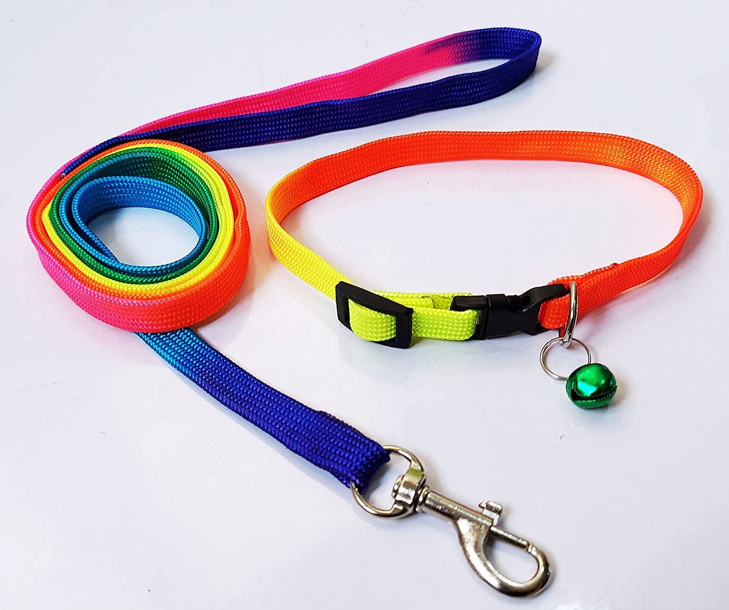 RvPaws Rainbow Dog Collar & Leash for Puppies, Small Dogs, Cat Collar with Bell (Adjustable Neck Size : 7-12nch) Dog Head Collar Dogs, Cat Collar with Bell (Color May Vary) (B09P6F3B68) Amazon Price History, Amazon Price Tracker