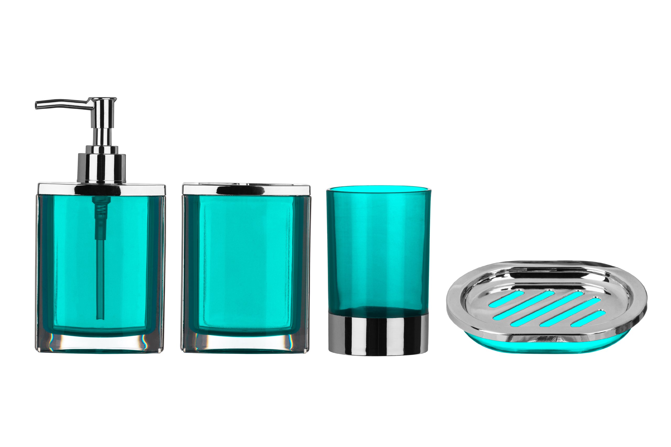 Premier Blue Housewares 4-Piece Bathroom Set