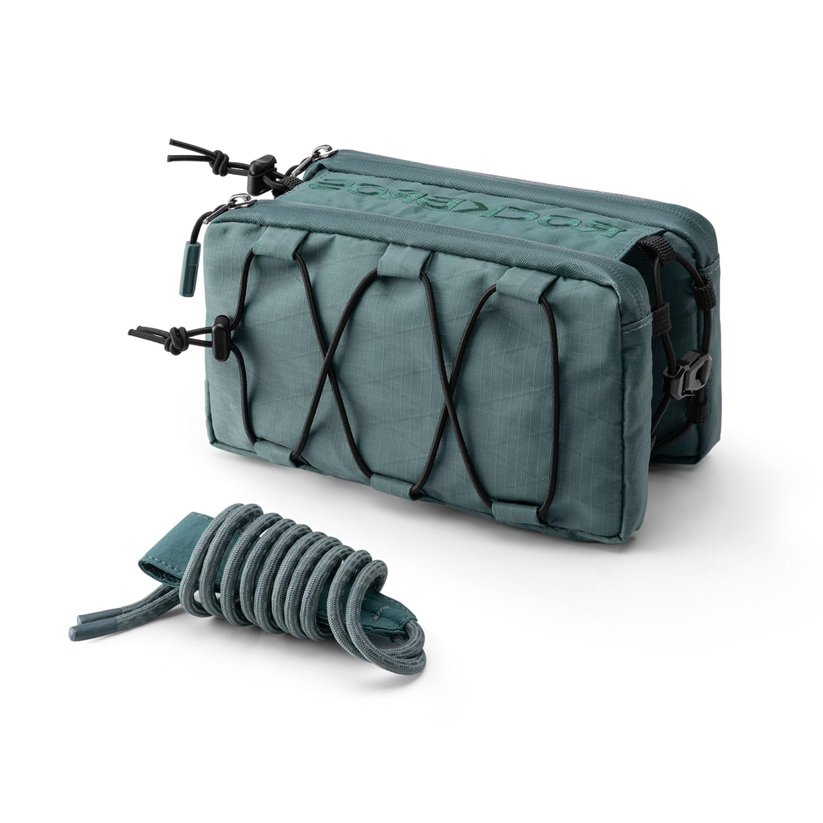ROCKBROS Rahmentasche 2-in-4 mit Schultergurt, Fahrradtasche Schlanke Oberrohrtasche mit Elastischer Seitenkordel, Schnellverschluss Montage, Top Tube Bag für Rennrad, MTB, Gravel Trekking & Commuting